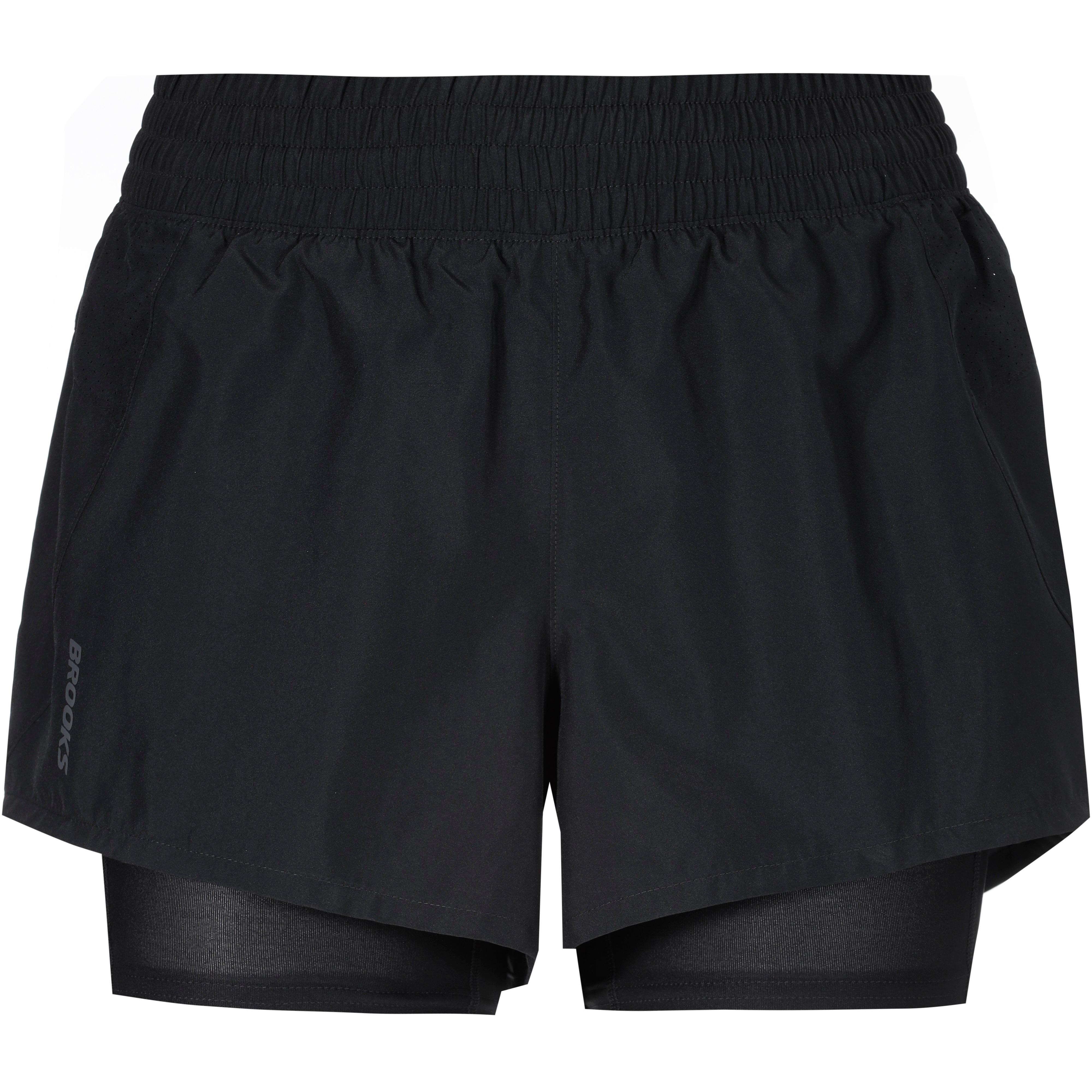 Brooks Short 2-In-1 Atmungsaktiv Innenhose Staumöglichkeiten Lila