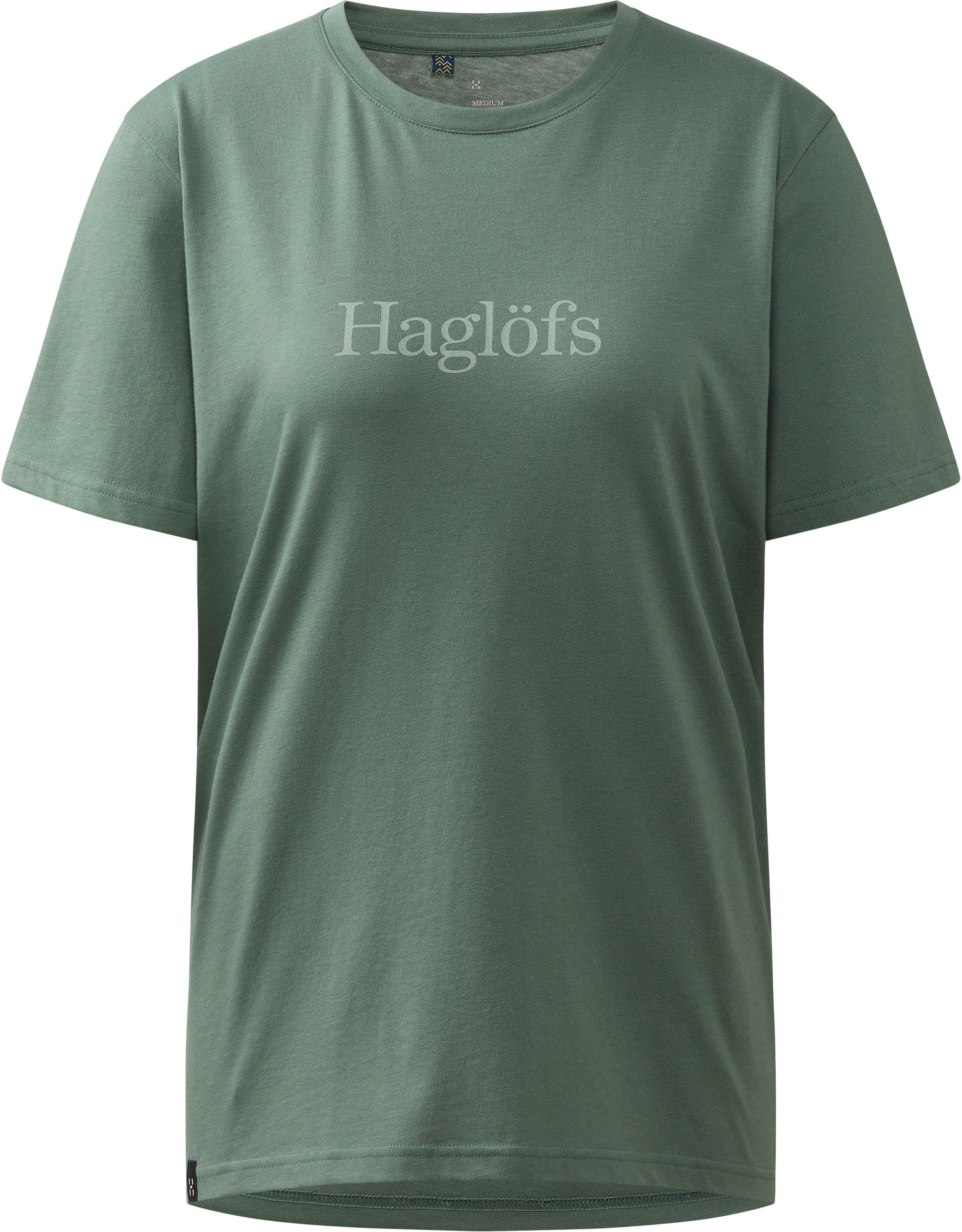 Haglöfs T-Shirt Logoprint Rundhalsausschnitt Baumwolle Grün