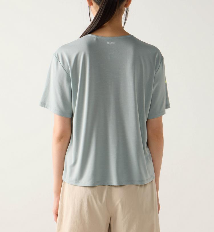 Hagl&ouml;fs Hagl&ouml;fs L.I.M Delta Crop Funktionsshirt Damen - dew green melange - 1 | SportScheck