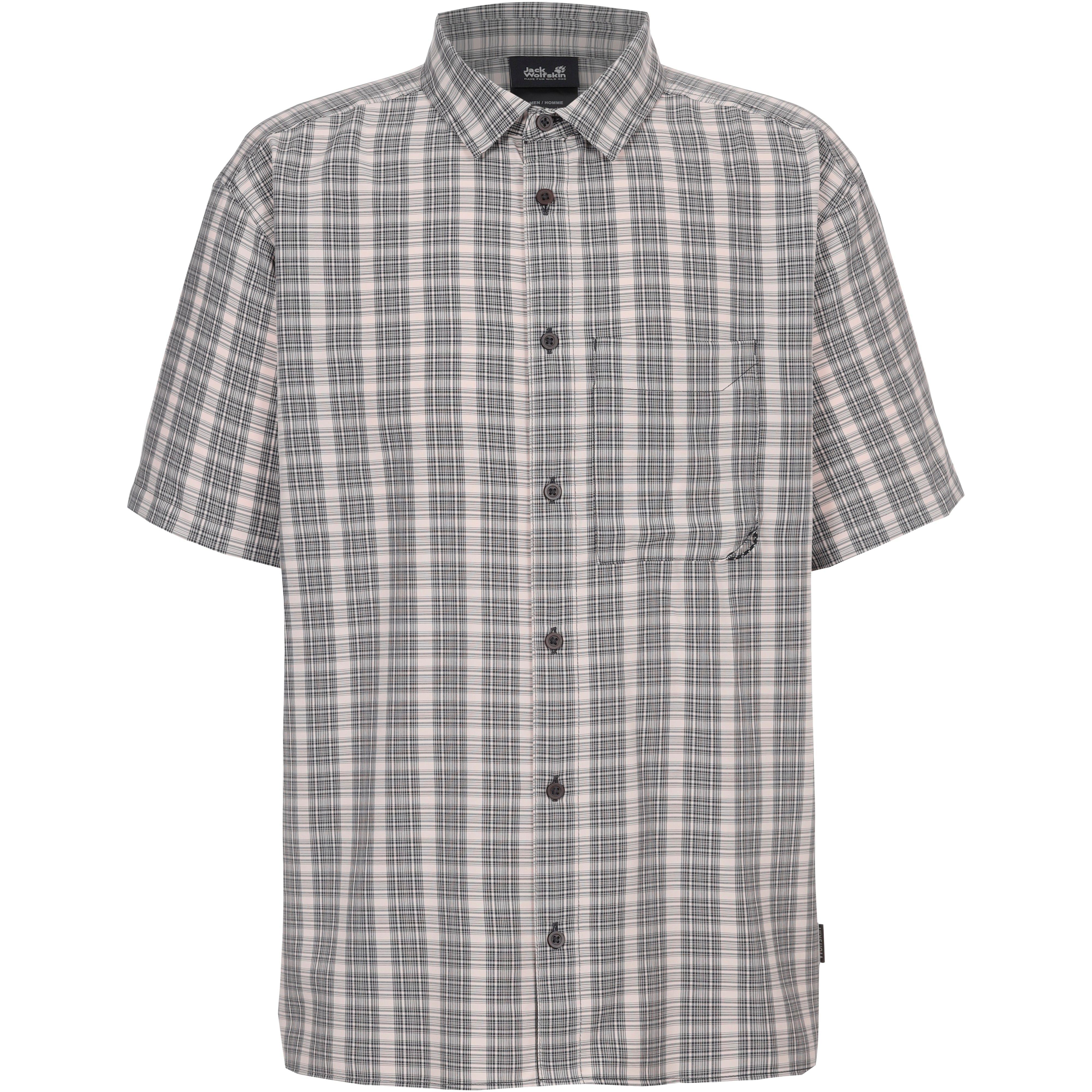 Jack Wolfskin Funktionshemd Kariert Polyester Beige