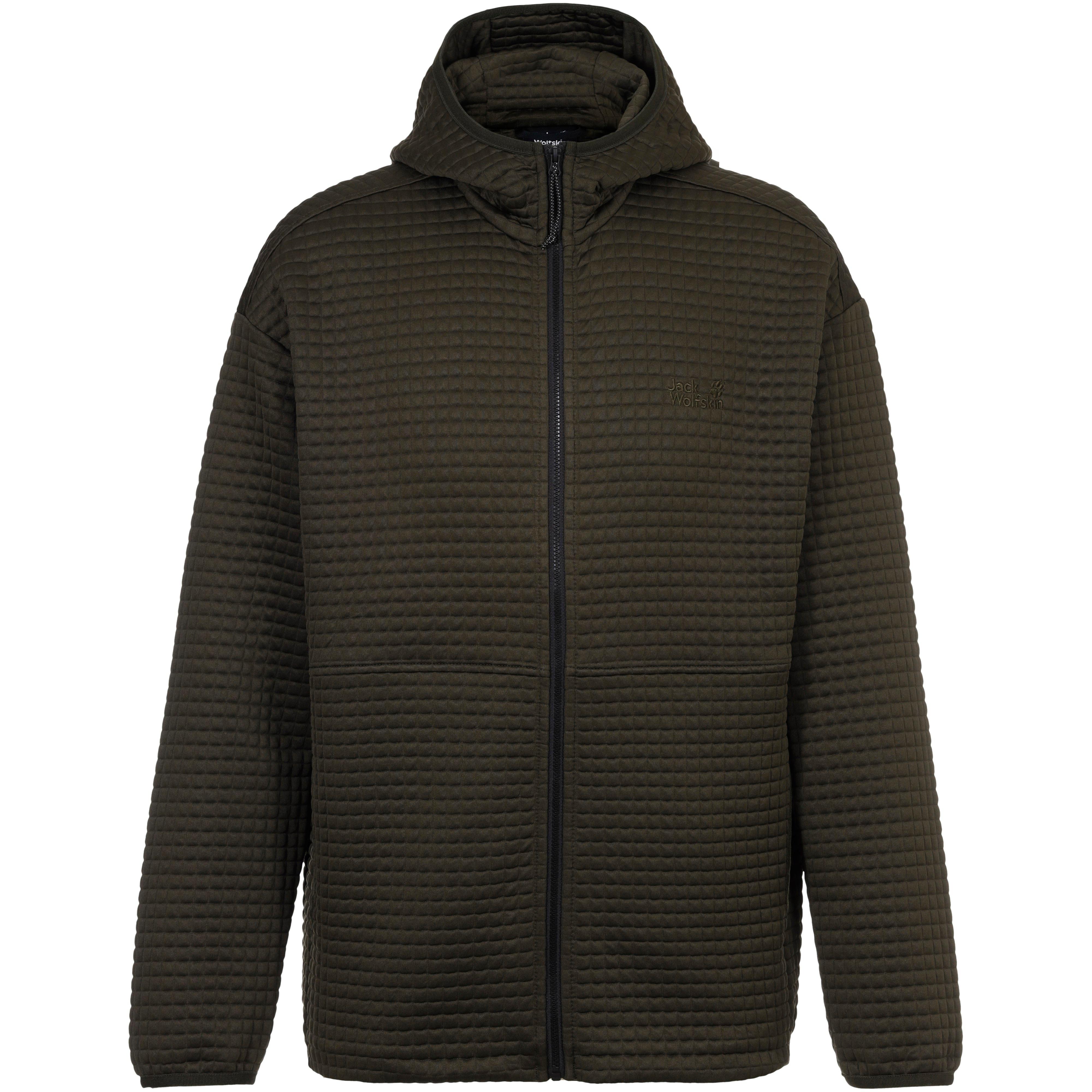 Jack Wolfskin Fleecejacke Waffelfleece Polyester Grün