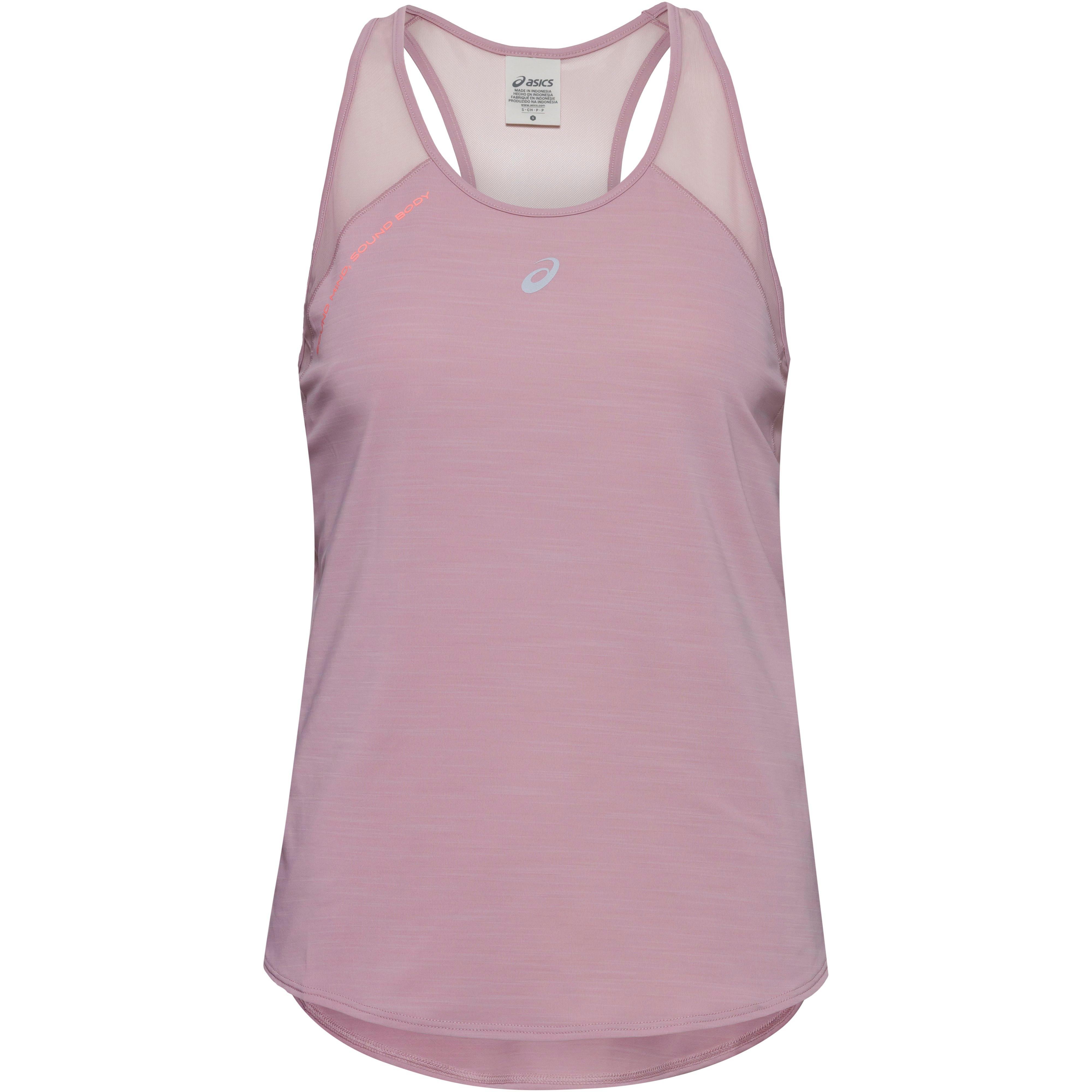 ASICS Funktionstank Semi-transparent Polyester-Elastan Rosa