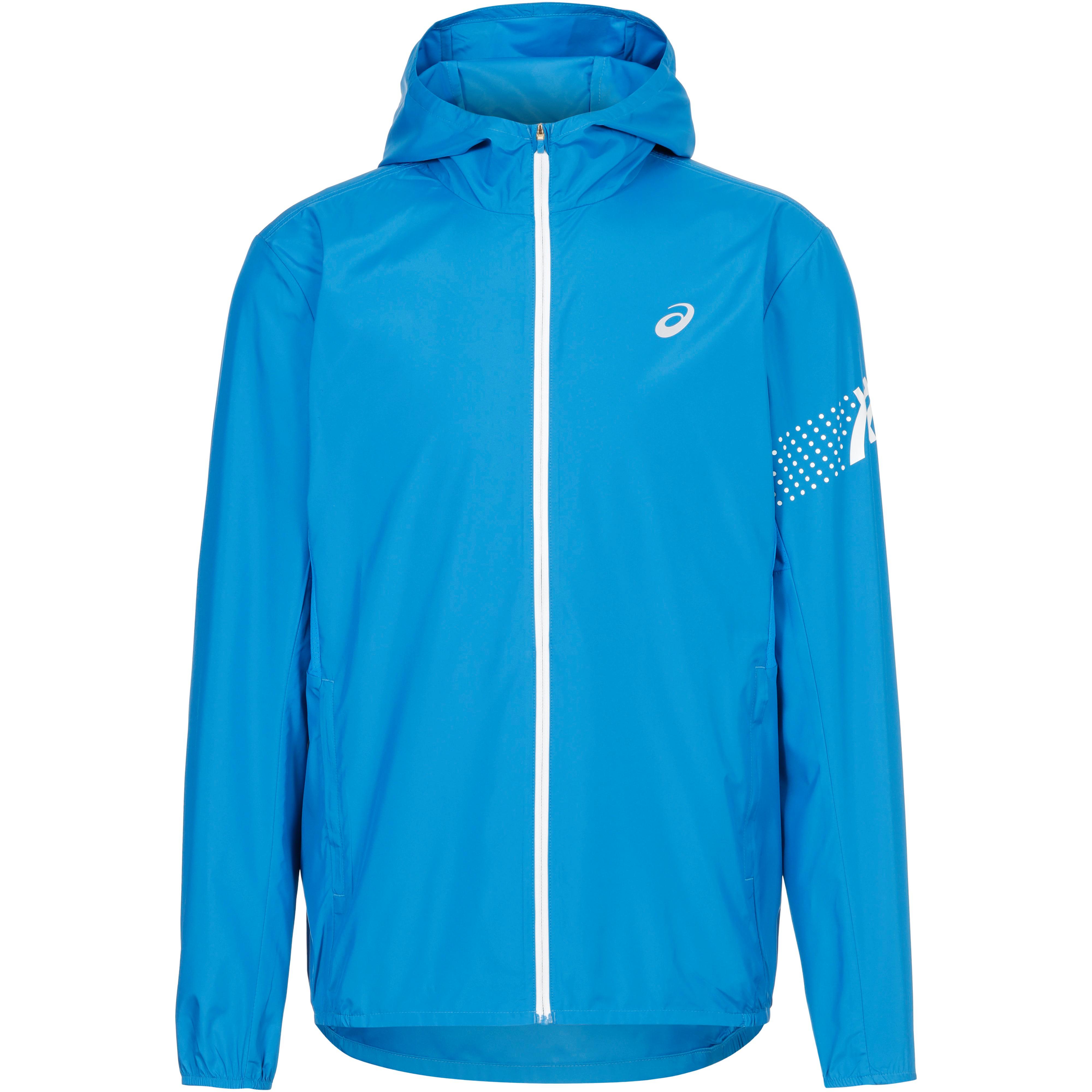 ASICS Laufjacke Leicht Schnelltrocknend Wasserabweisend Blau