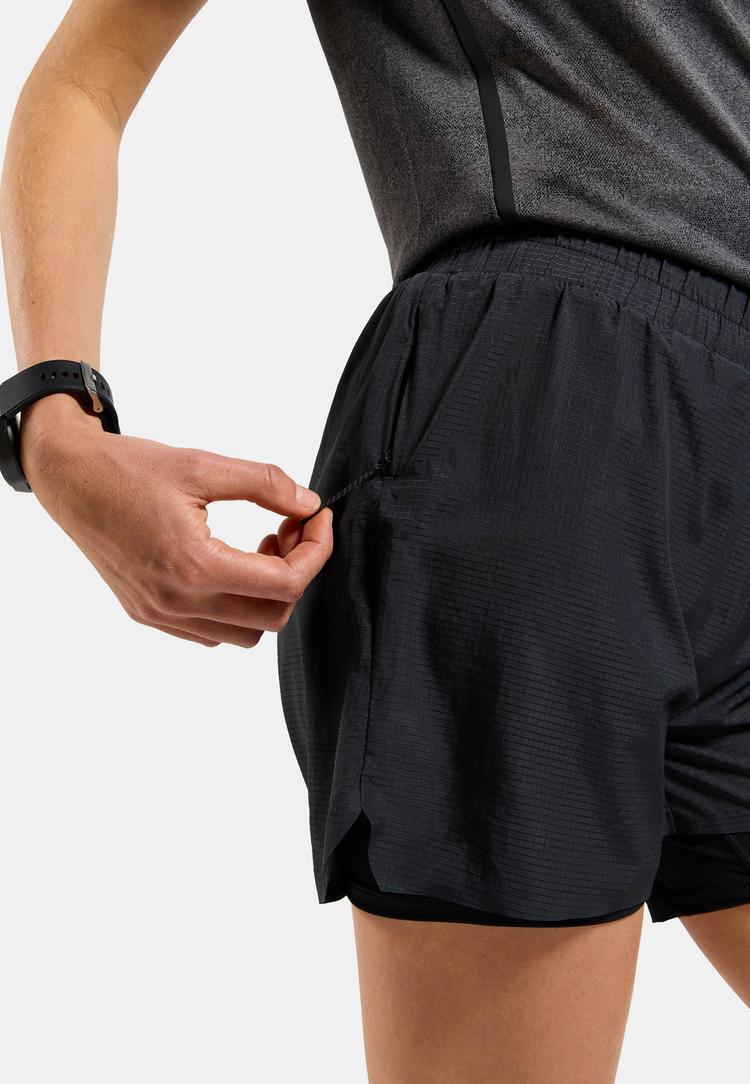 Odlo Odlo ZEROWEIGHT 3 INCH Laufshorts Damen - black - 4 | SportScheck