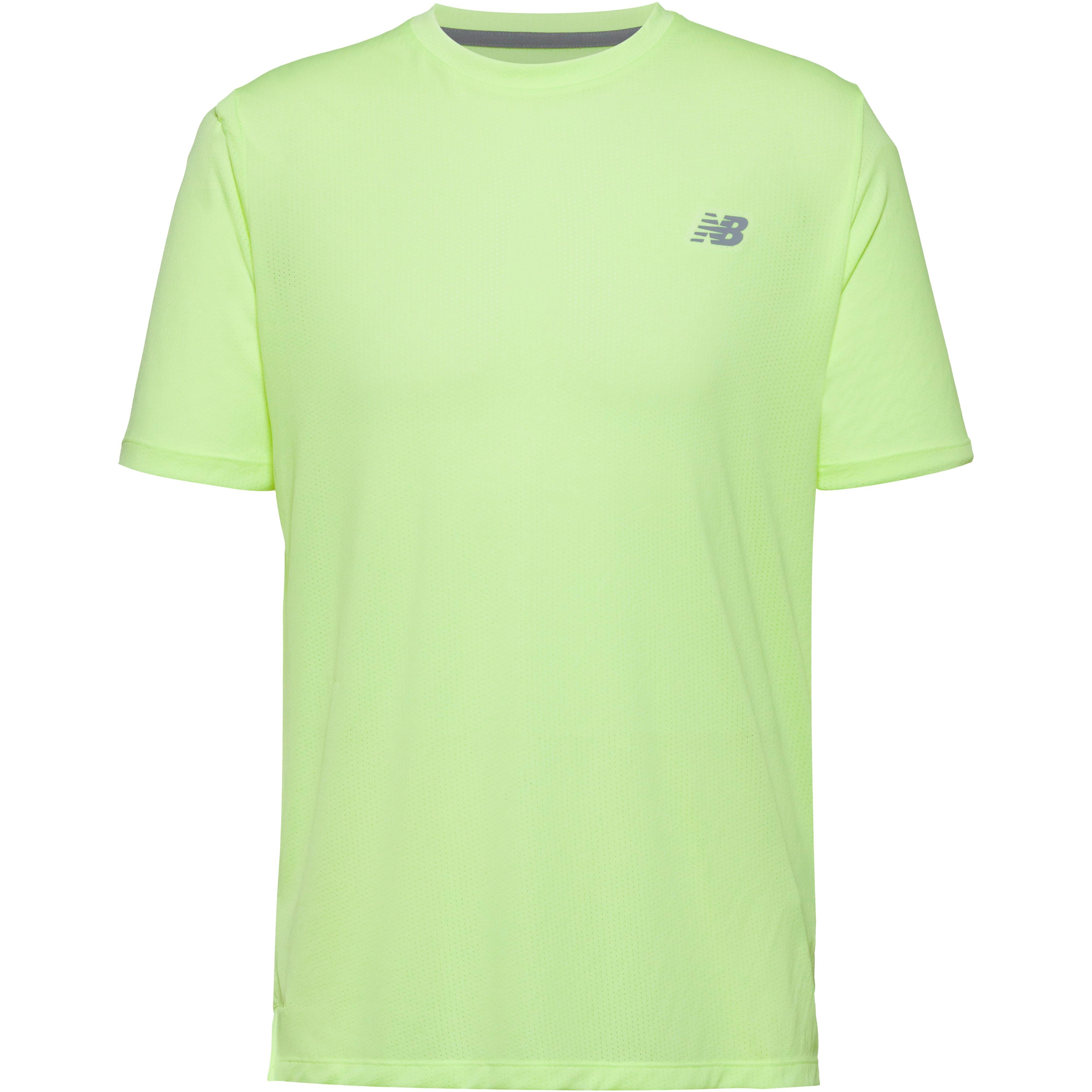 New Balance Short Sleeve Recycled Polyester Gelb