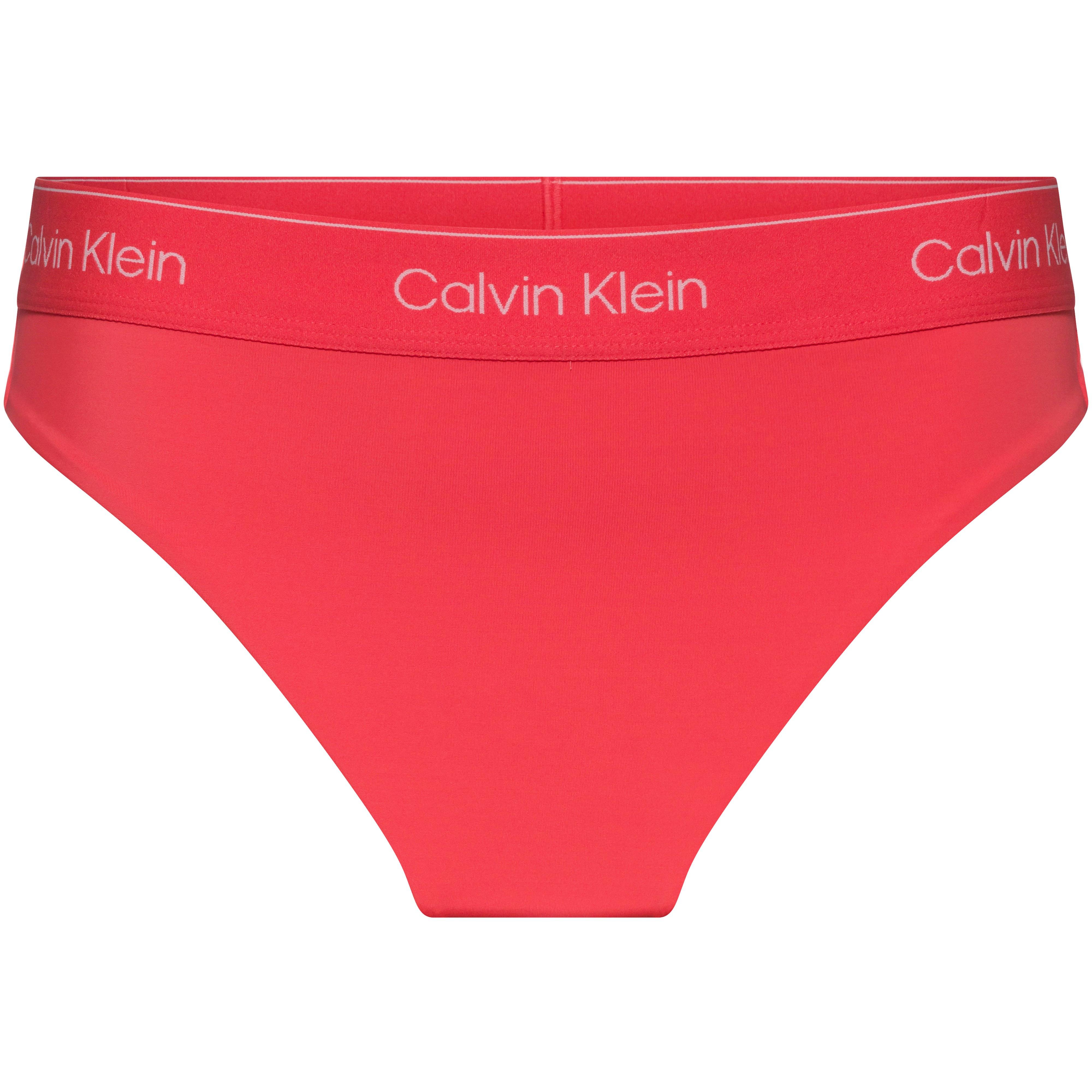Calvin Klein Bikini Hose Minimalistisch Elastikbund Polyester-Elastan Rosa