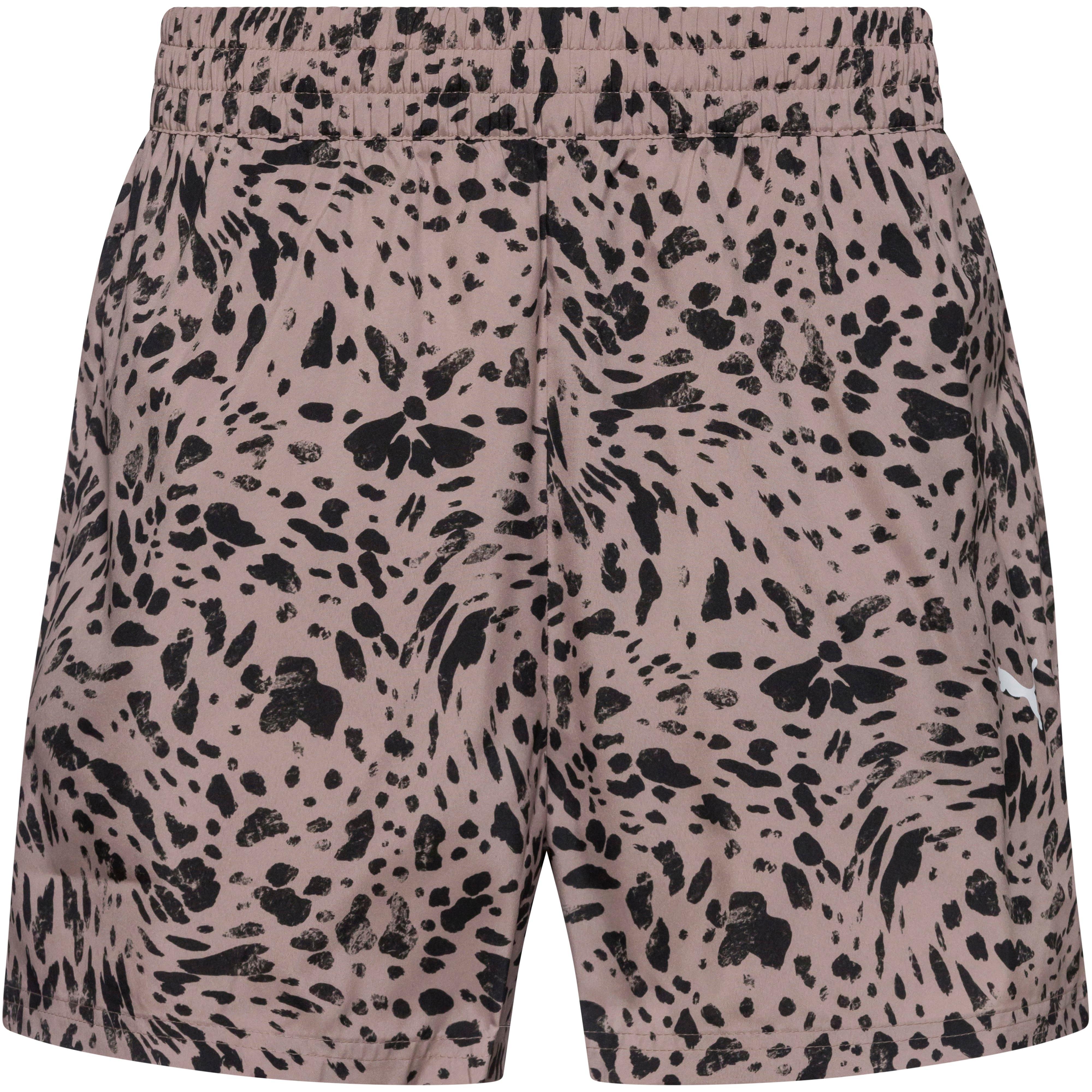Puma Shorts Animal-Print verstellbar Braun