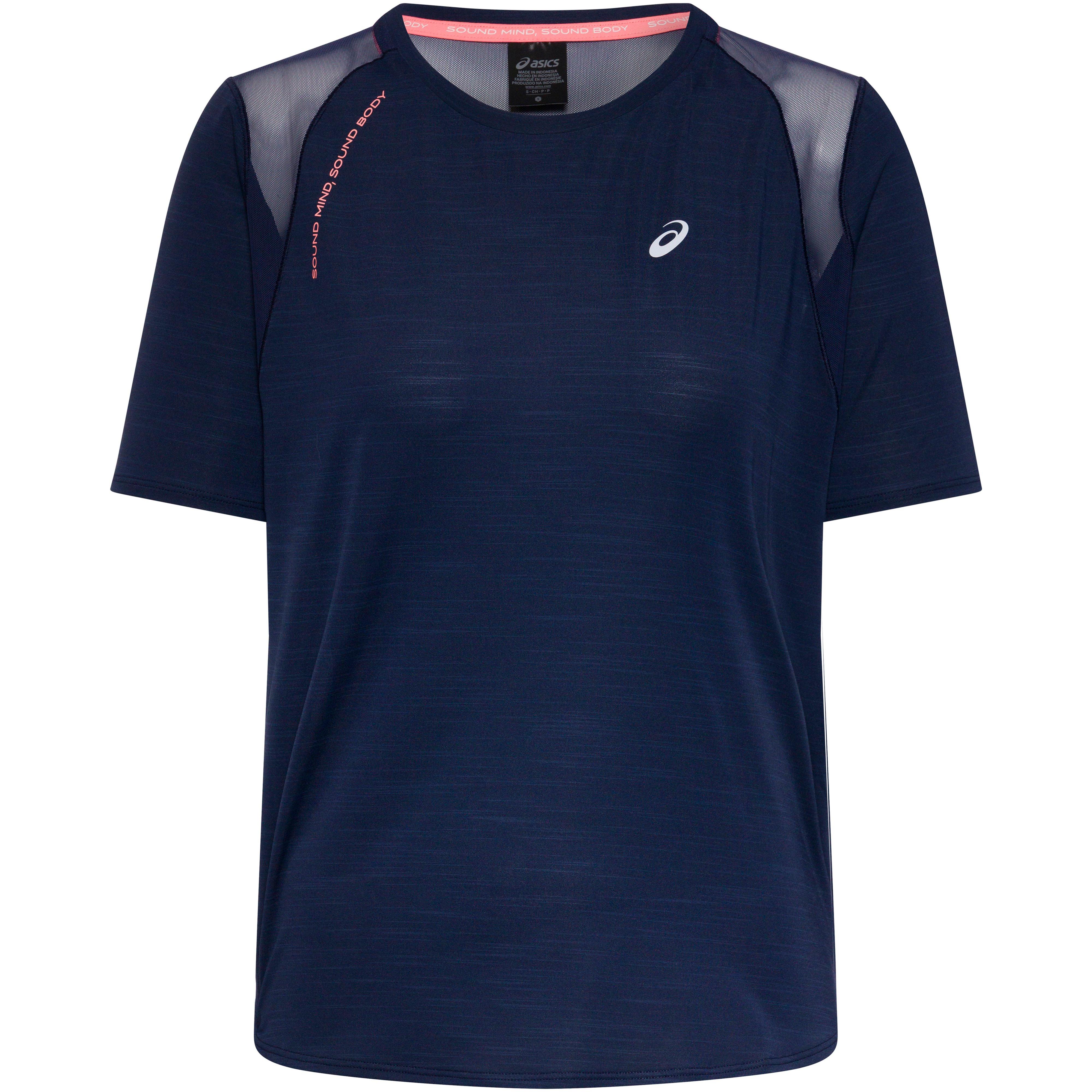 ASICS Funktionsshirt Kurzarm Polyester-Elastan Blau
