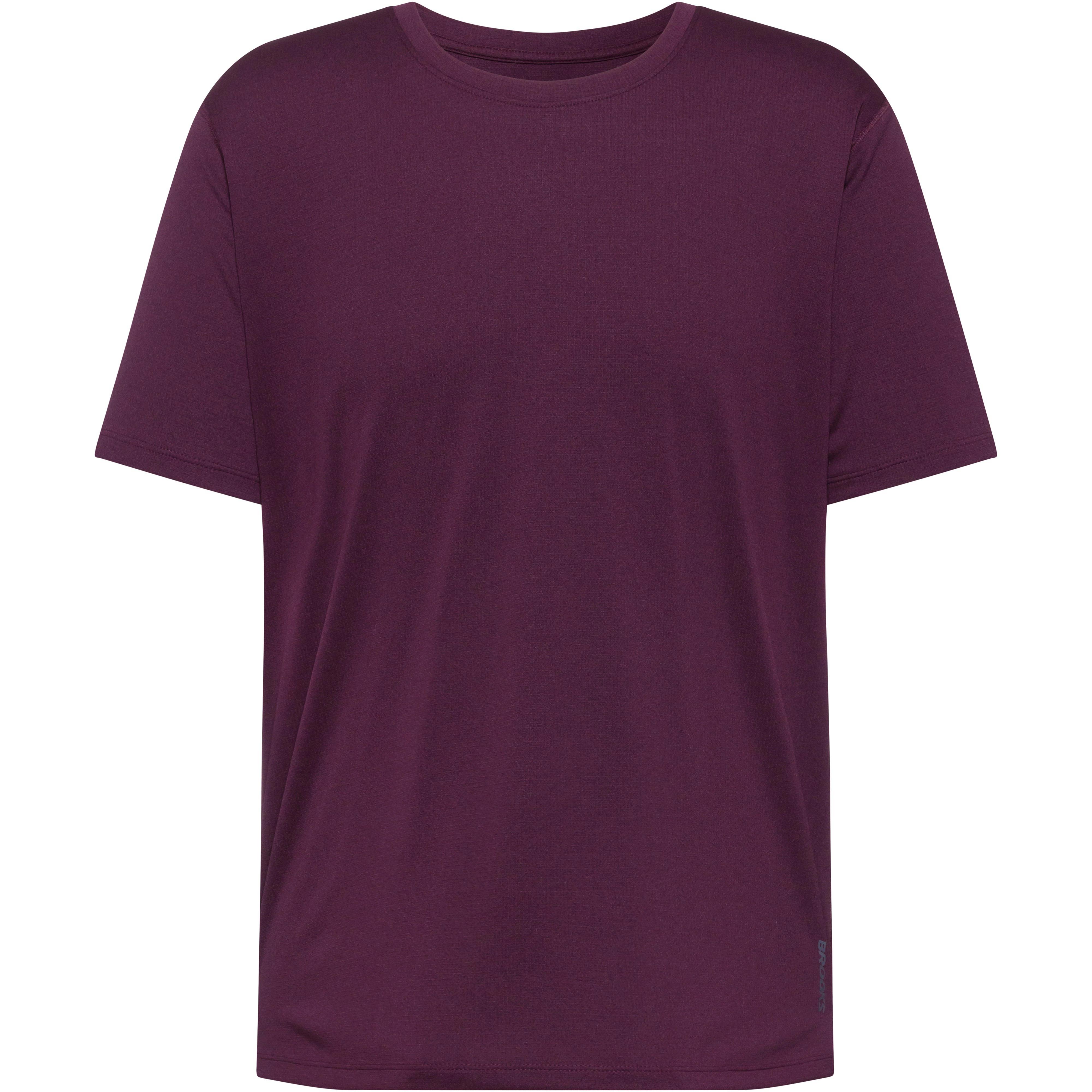 Brooks Laufshirt Dash Schweißableitend UPF 40+ Dunkelrot