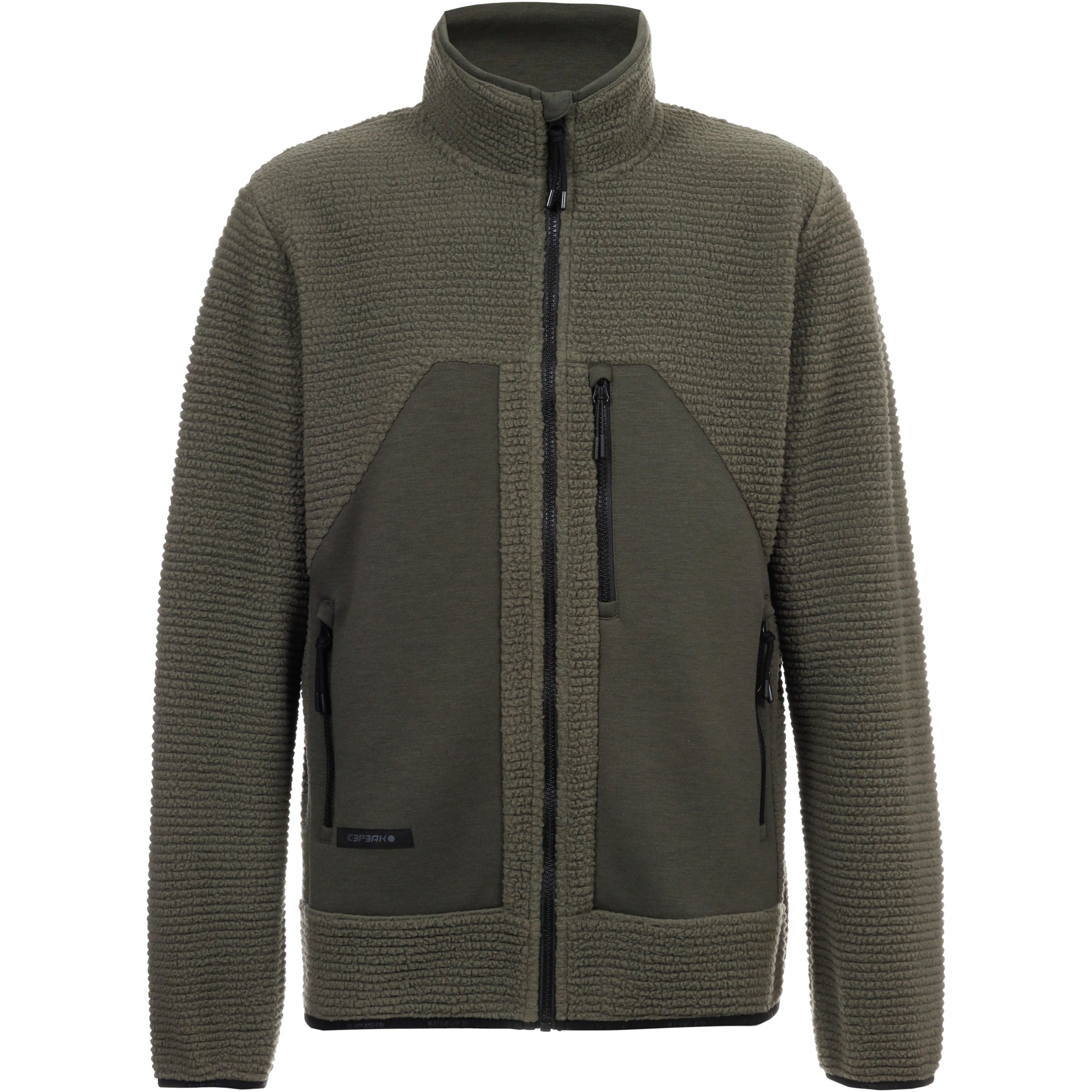 icepeak Fleecejacke Herren Schnelltrocknend Wärmend Oliv