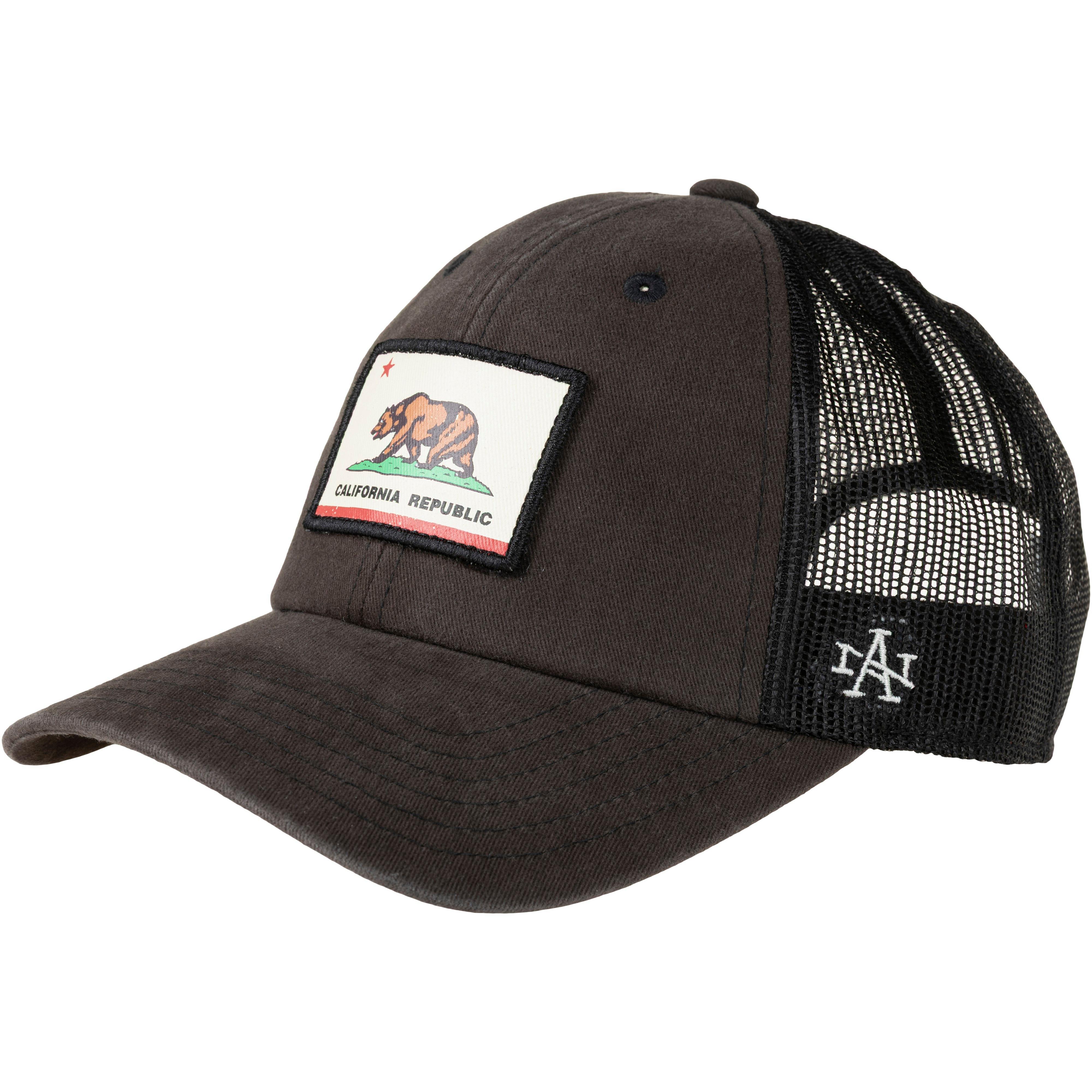 American Needle Basecap Curved Brim Mesh Back Schwarz