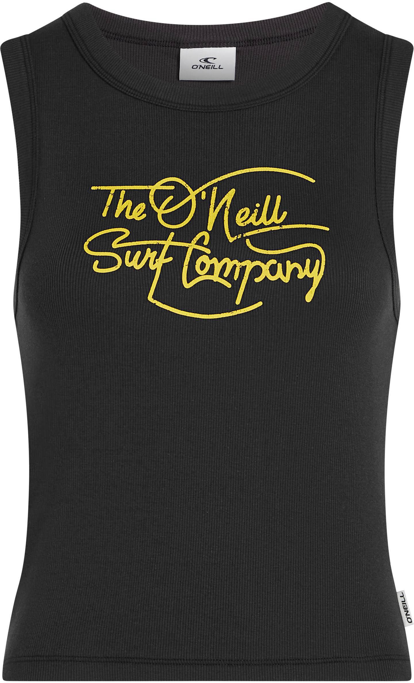 O'Neill Tanktop Gerippt Logo-Front Baumwolle Schwarz