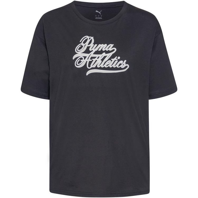 PUMA PUMA GRAPHICS Relaxed Varsity T-Shirt Damen - puma black - 0 | SportScheck