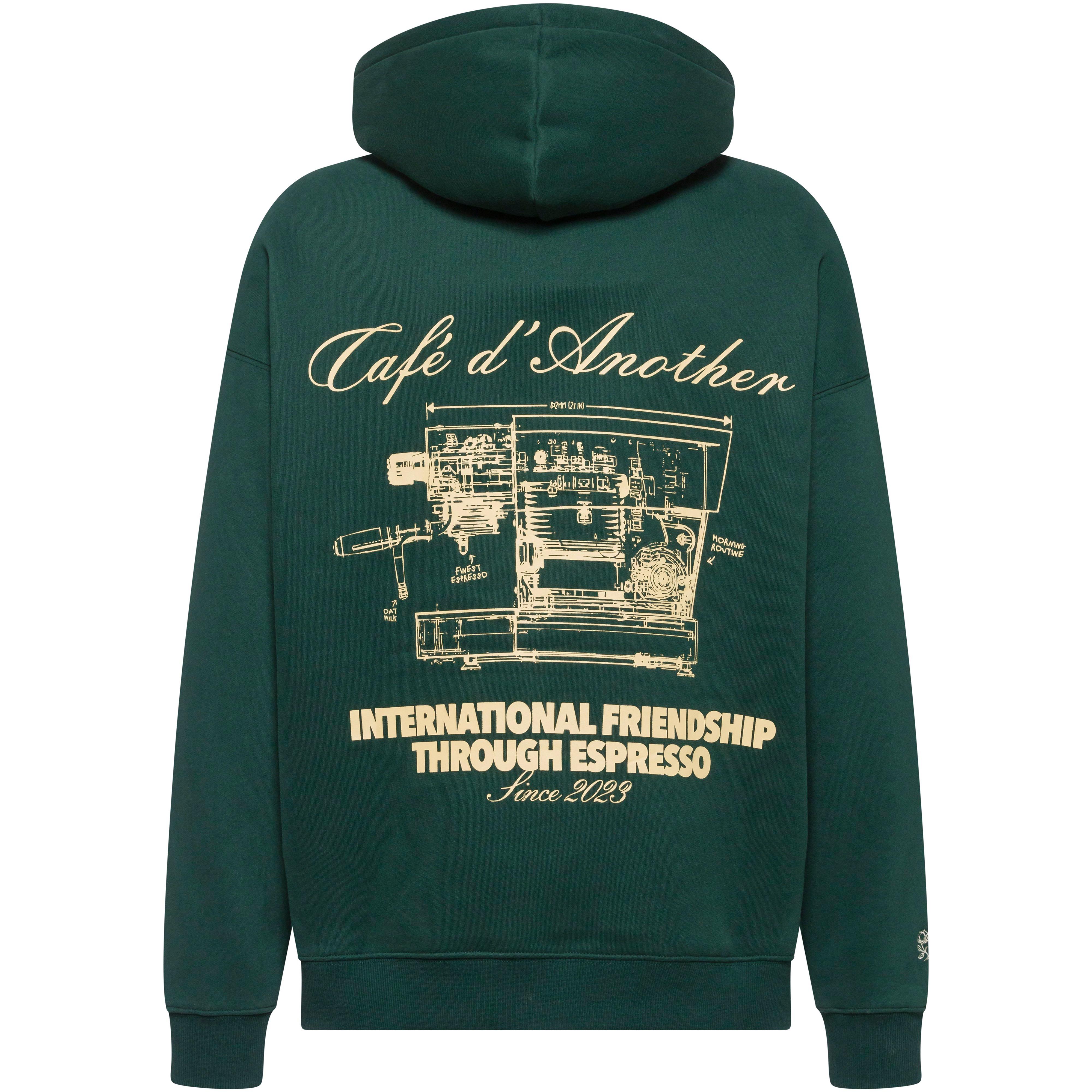 Another Cotton Lab Hoodie Kapuze Kängurutasche Print Baumwolle-Polyester Gruen