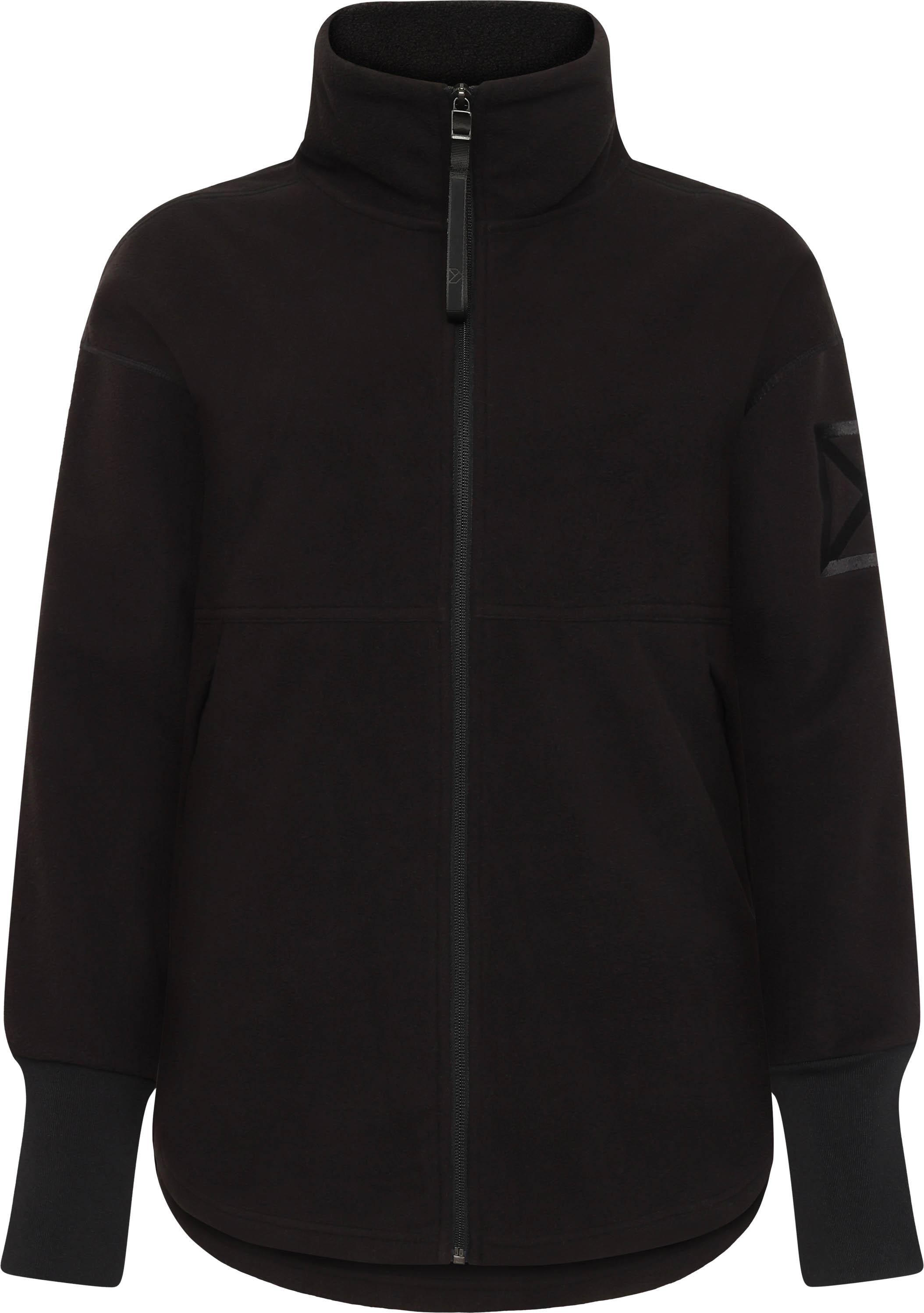 Didriksons Winddichte Fleecejacke Teddykragen Fleece-Polyester Schwarz