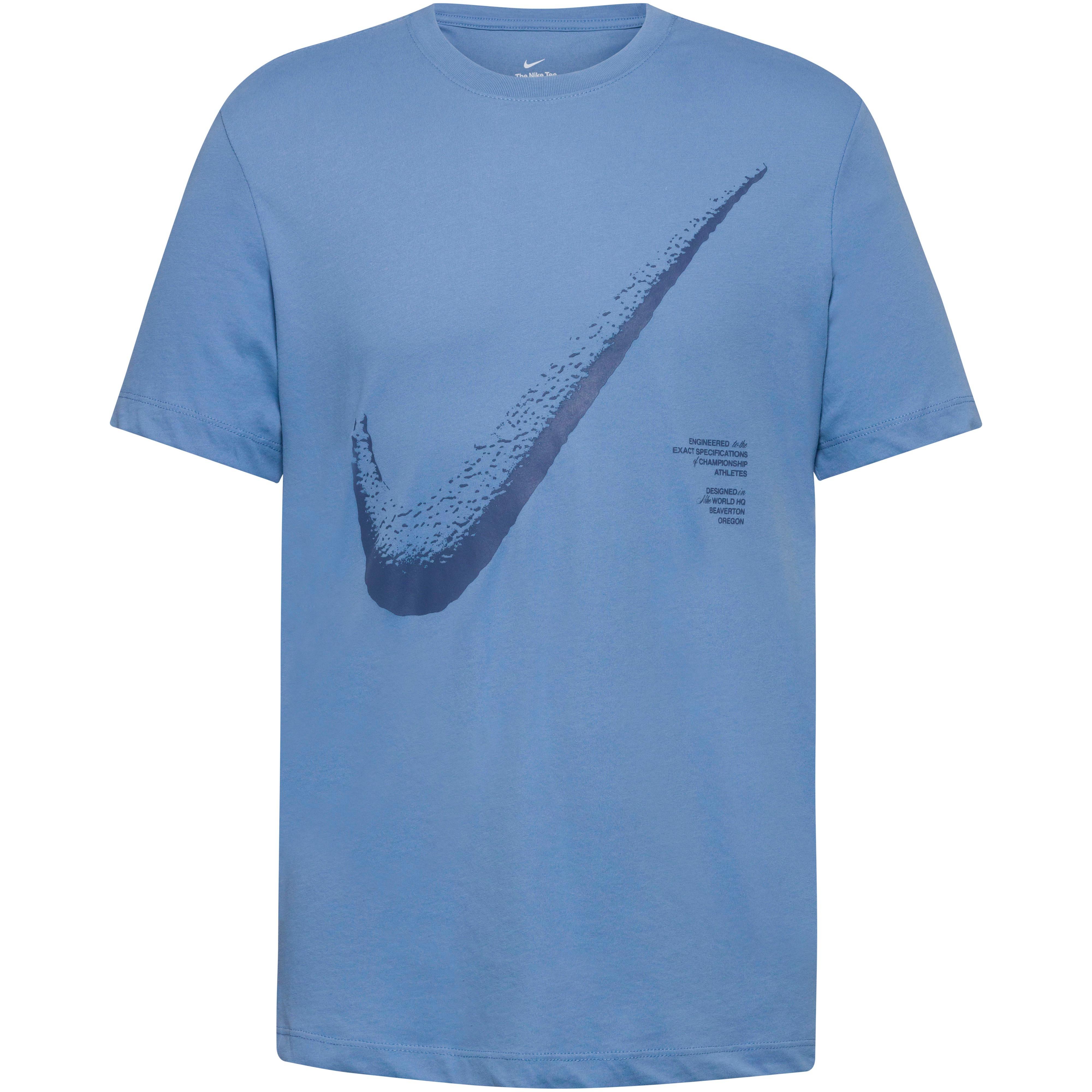 Nike Sportshirt Dri-Fit Baumwolle-Polyester Blau