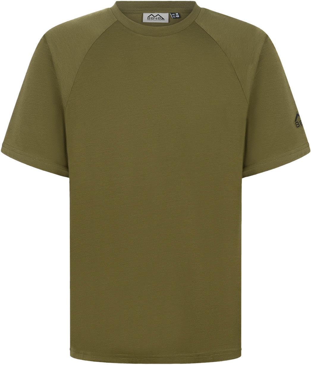 8848 Outdoor Funktionsshirt Rundhals Raglan Polyester-Wolle Gruen