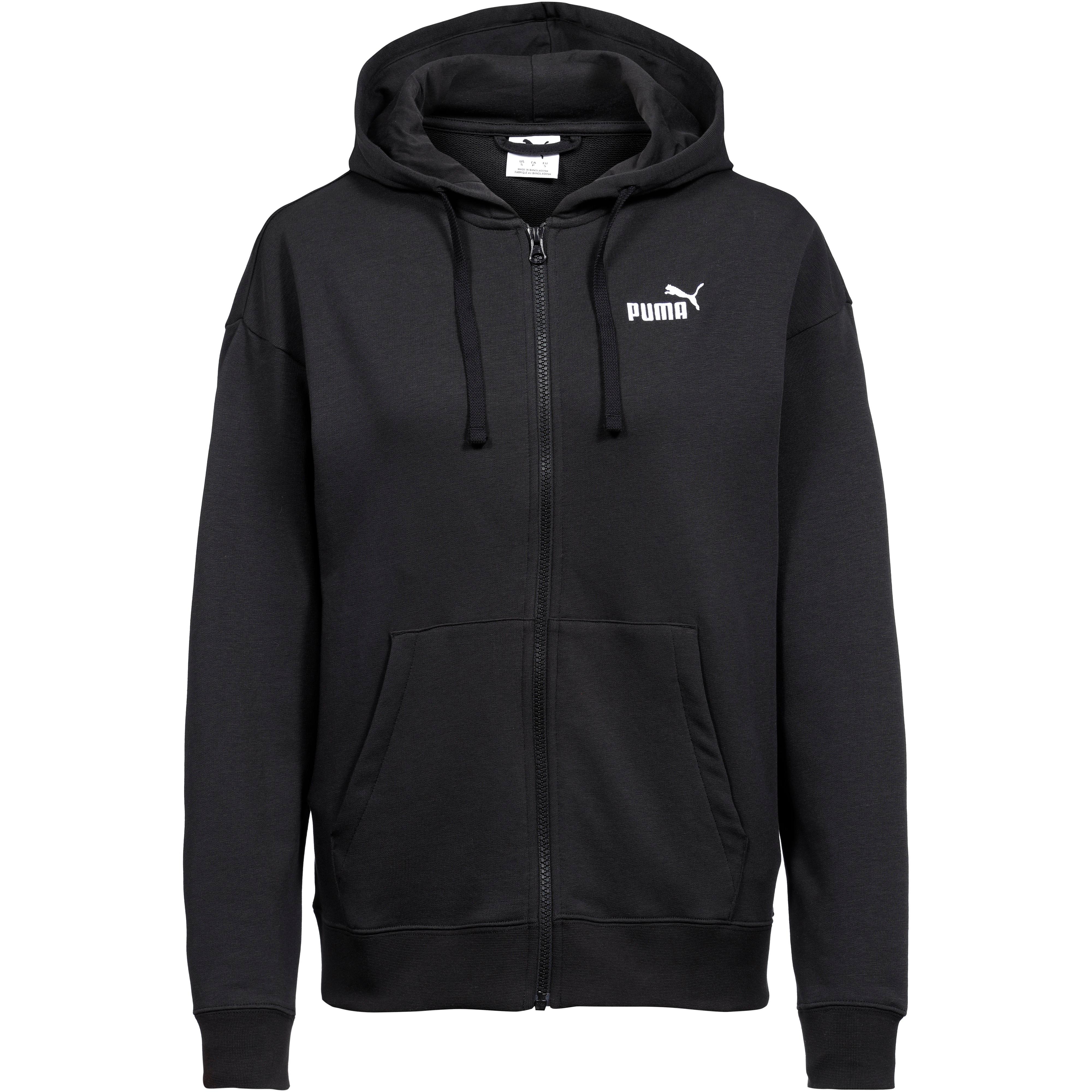 Puma Kapuzenjacke Essentiell Baumwolle-Polyester Schwarz