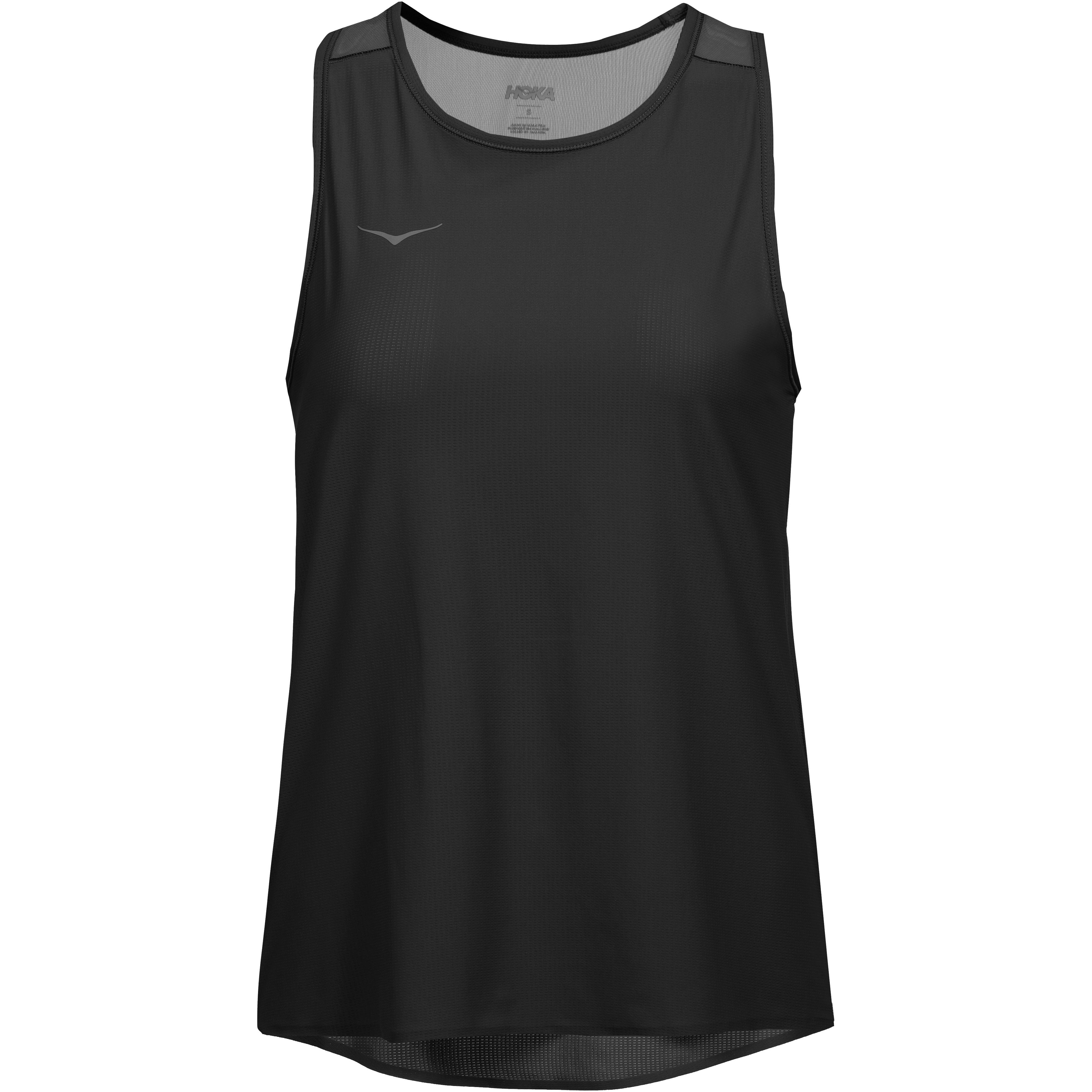 HOKA Sportshirt Fließend Polyester-Elastan Schwarz