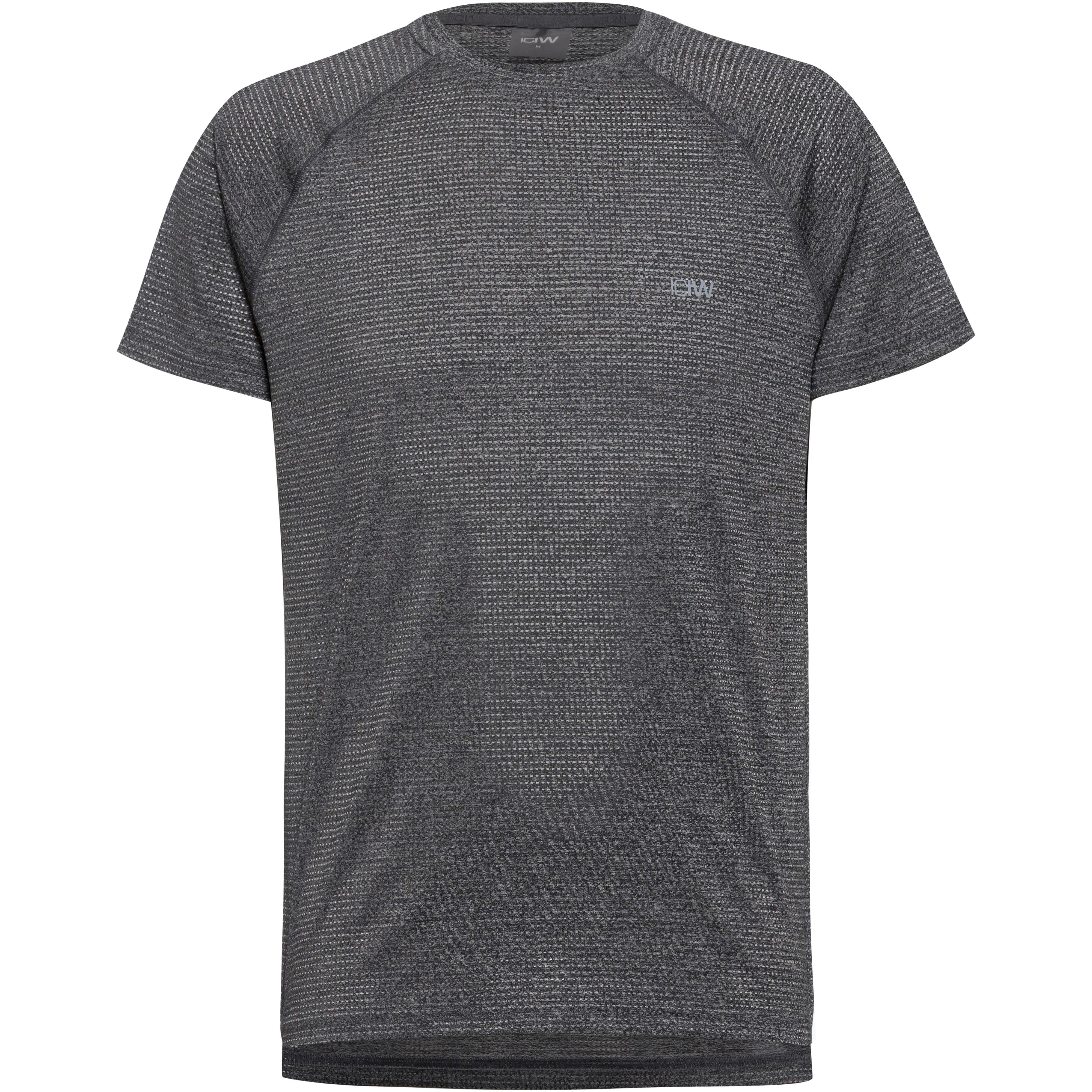 ICANIWILL Funktionsshirt Semi-Transparent Rundhals Schwarz