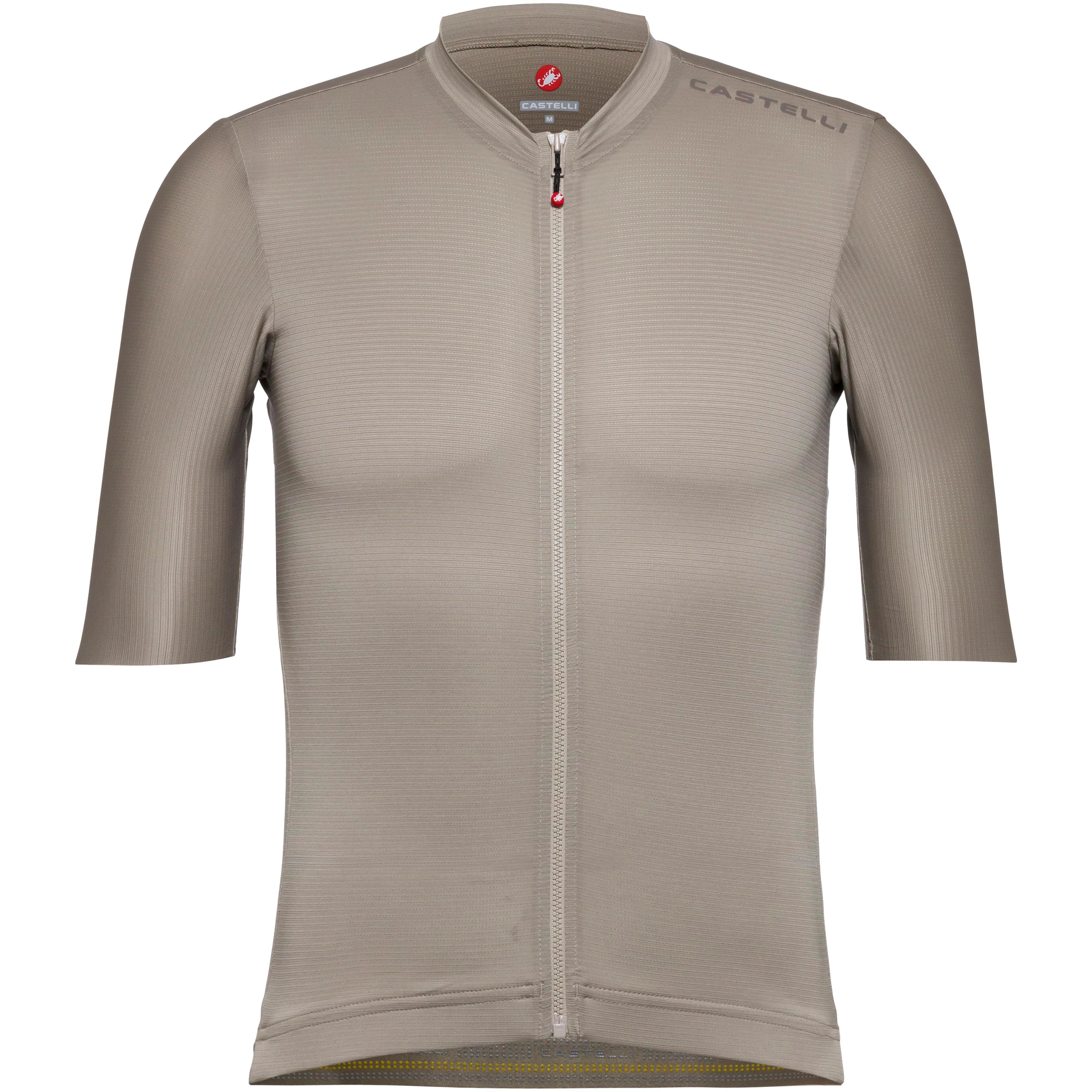 Castelli Fahrradtrikot reflektierende Elemente Stretchgewebe Beige