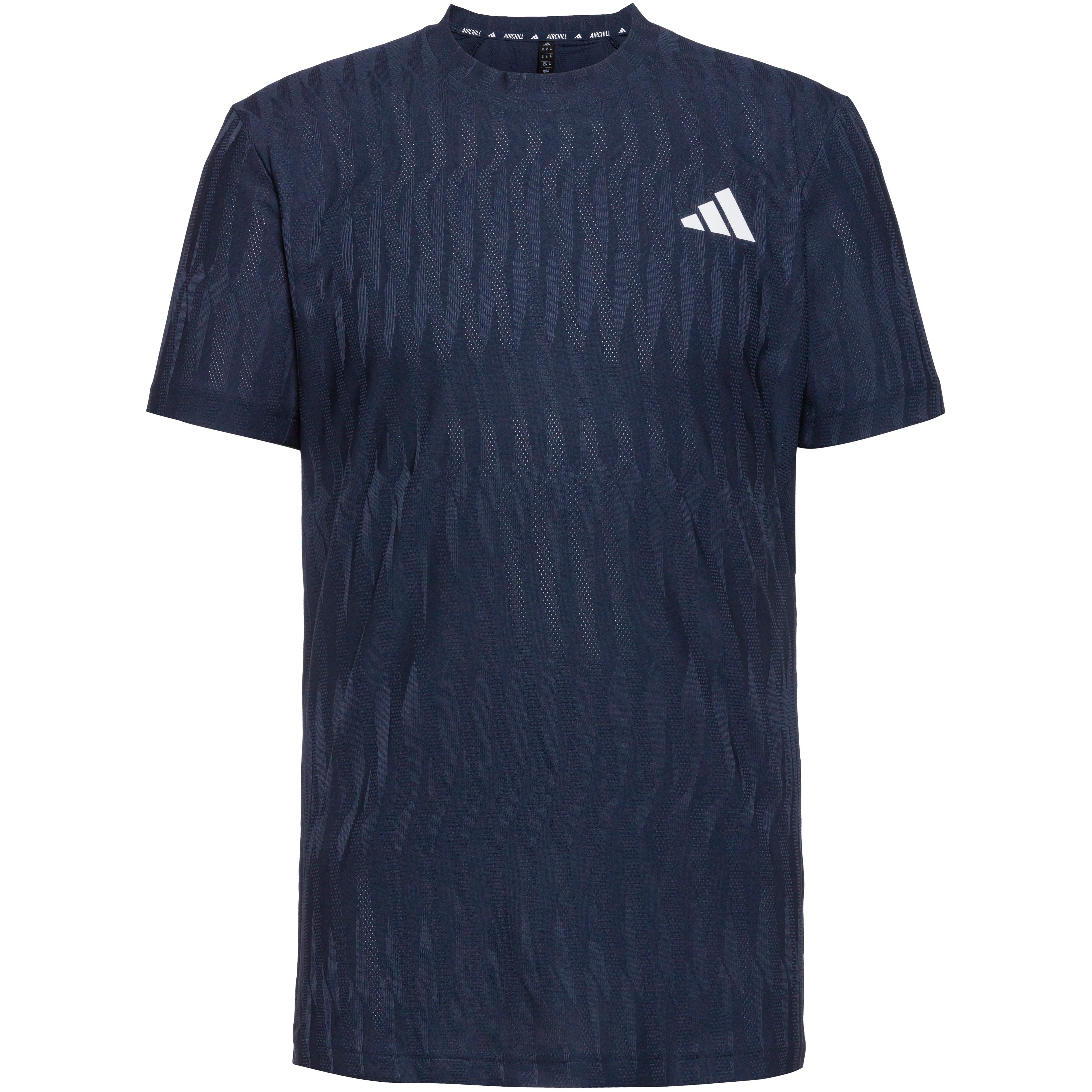 Adidas Sportshirt Climacool+ Rundhals Polyester Blau