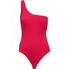 Seafolly SeaDive One Shoulder One Piece Badeanzug Damen - chilli red