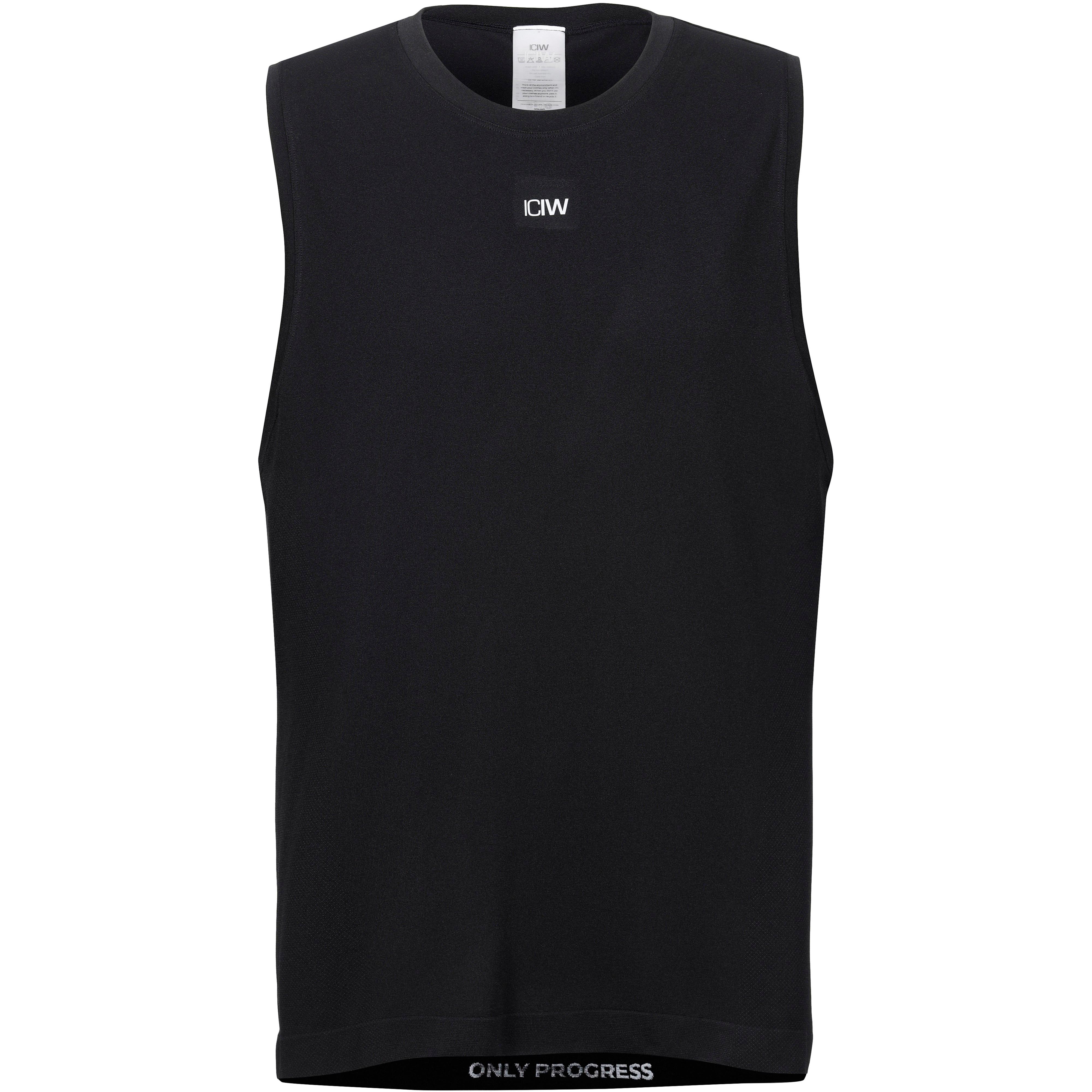 ICANIWILL Funktionstank Ärmellos Polyamid-Polyester Schwarz