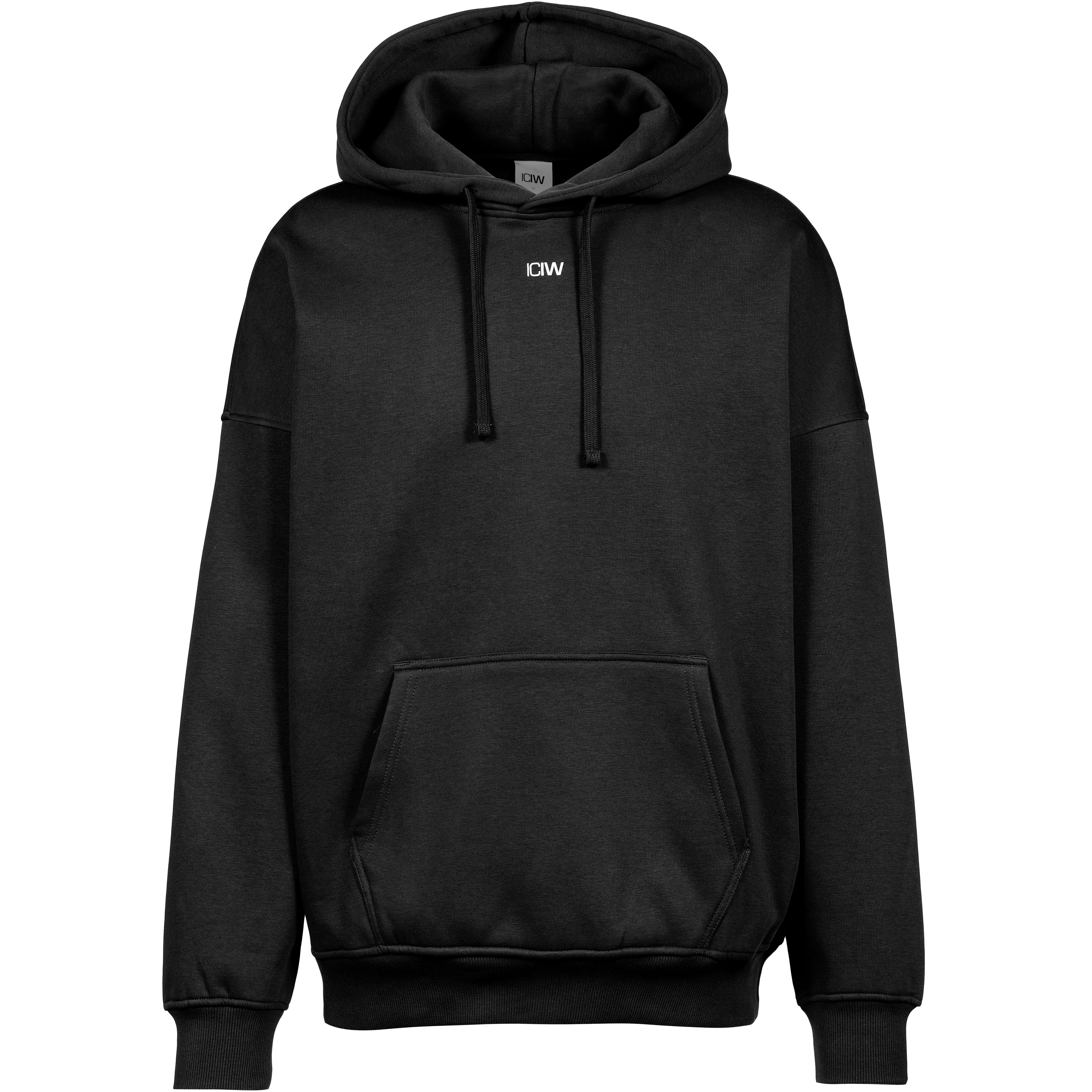 ICANIWILL Everyday Hoodie Statement Print Baumwolle‑Polyester Schwarz