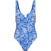 Seafolly C Shells Ring Front Halter One Piece Badeanzug Damen - sapphire