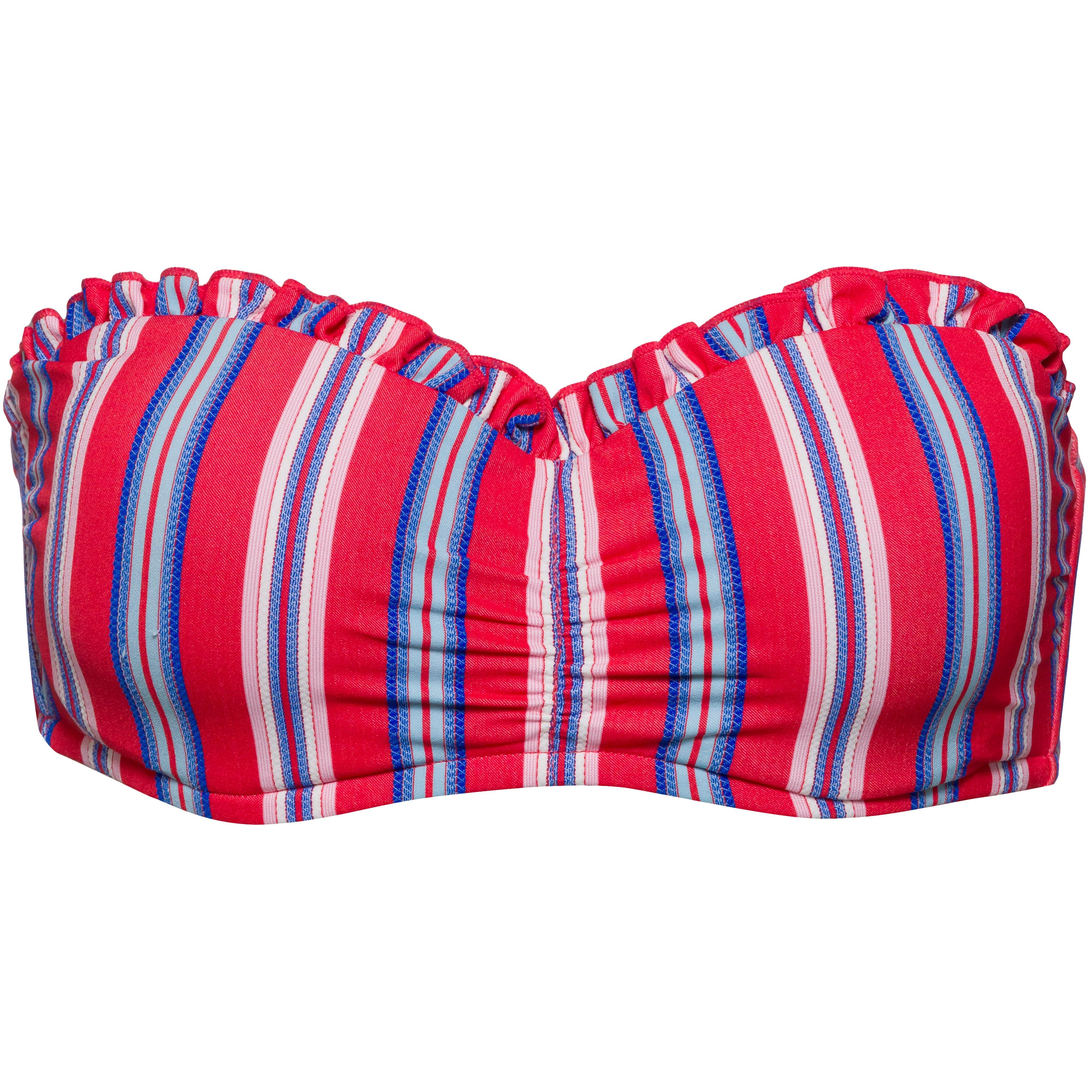 Seafolly Bikini Oberteil Rüschen Polyamid/Polyester Rot