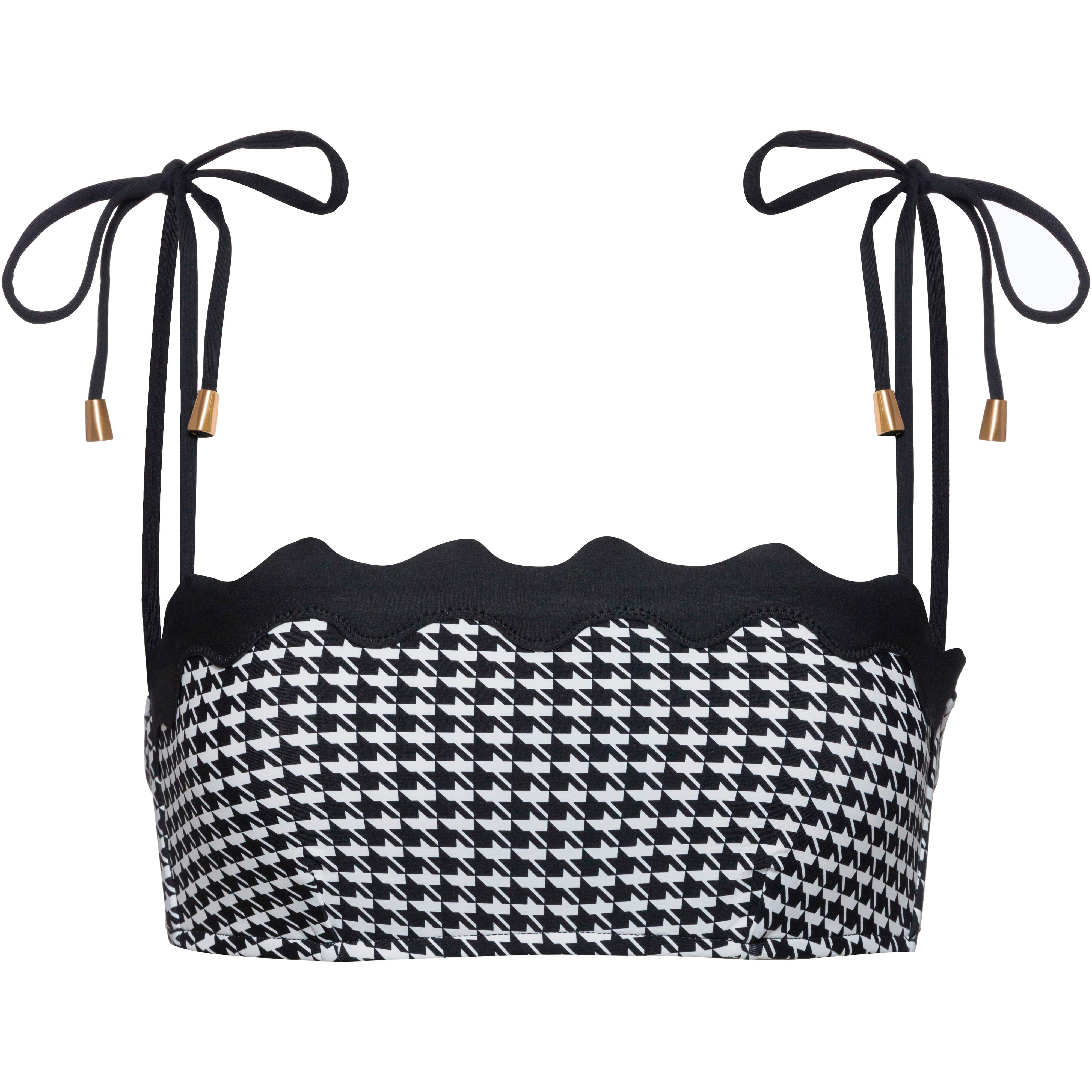 Seafolly Bikini Oberteil Bandeau Polyamid/Elastan Schwarz