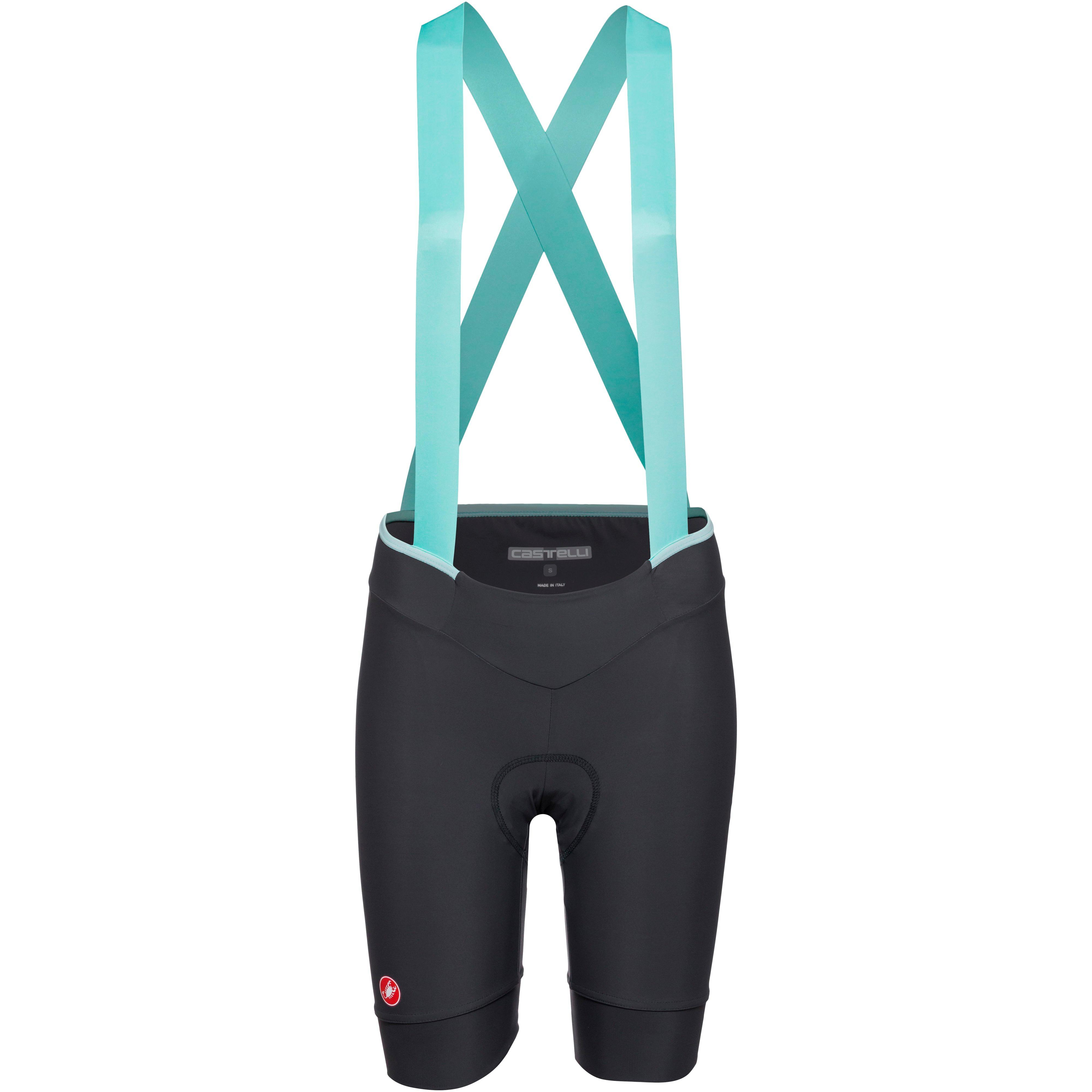 Castelli Bibshort Kiss Air2 Sitzpolster Polyamid-Elastan Grau