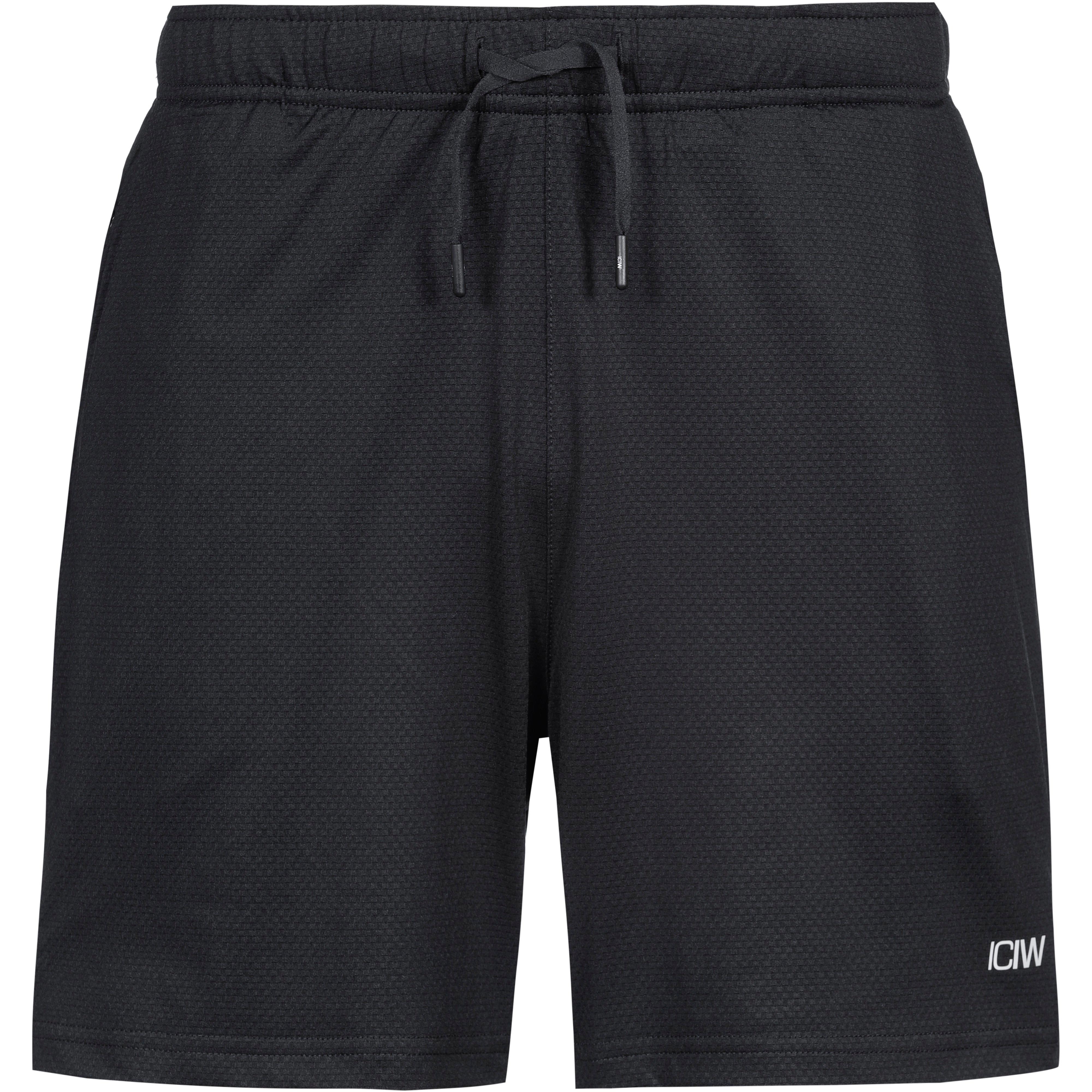 ICANIWILL Stride Funktionsshorts 2‑in‑1 Polyester‑Elastan Schwarz