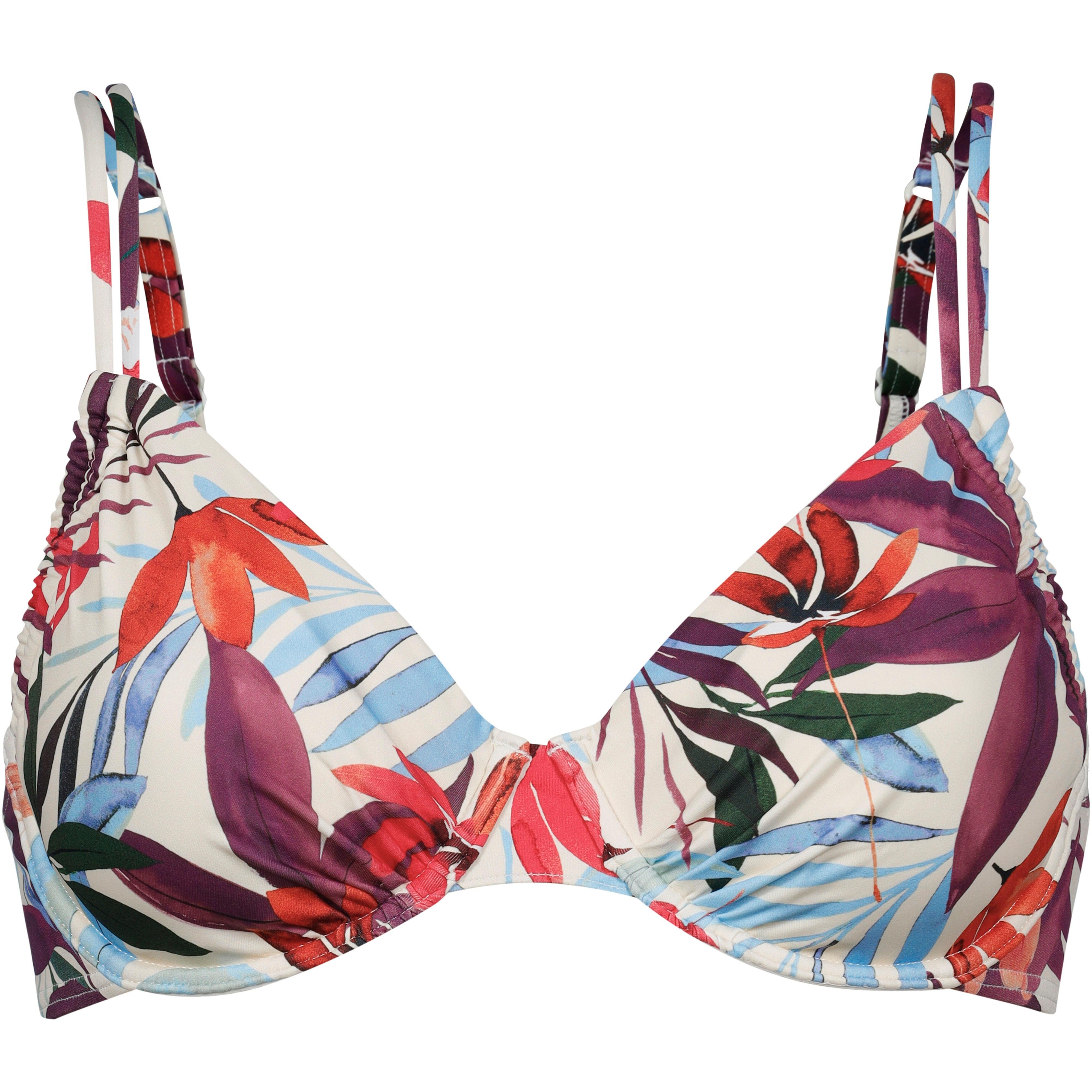 Lascana Bügel-Top Bikini Oberteil Allover-Print Polyamid-Elastan Bunt