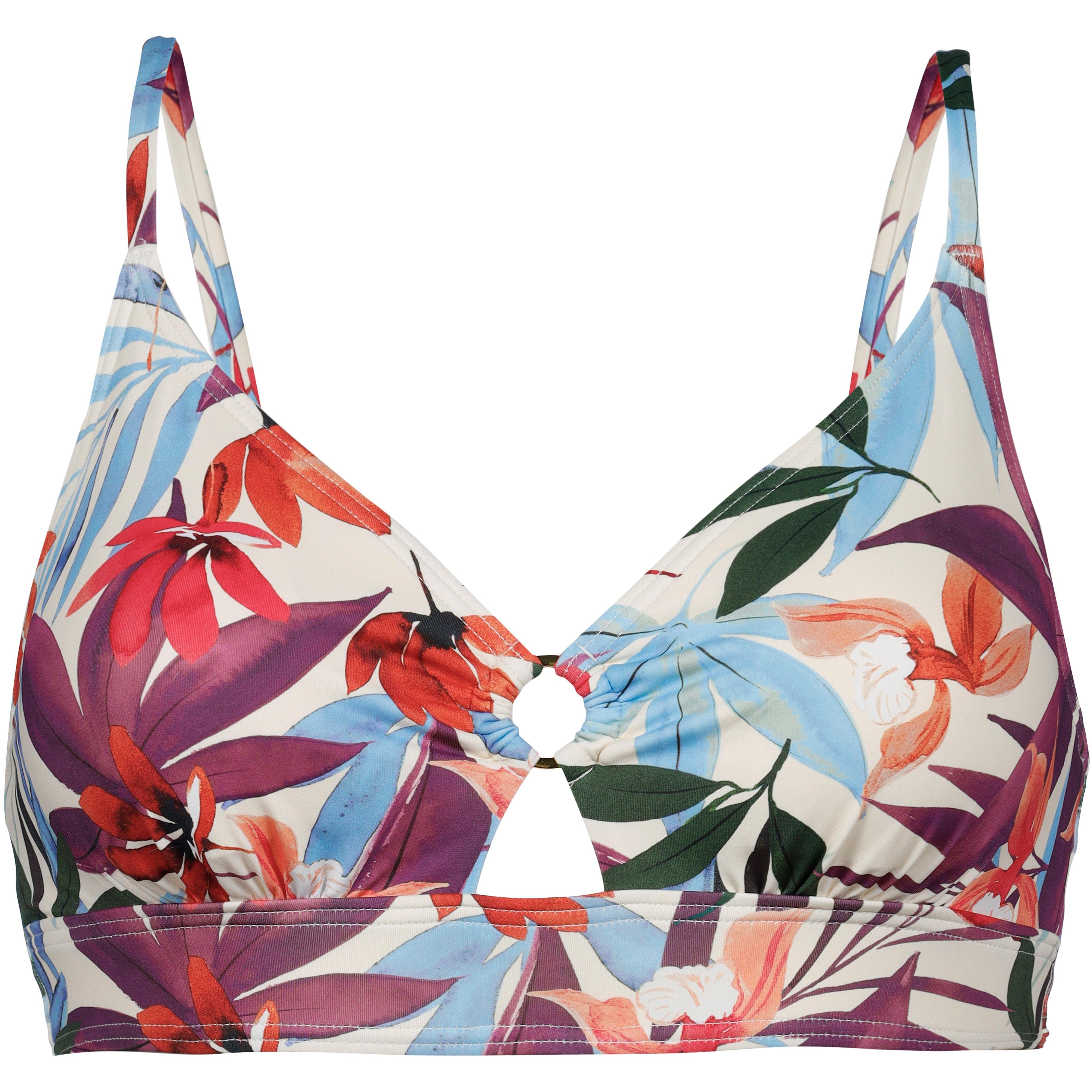 Lascana Bralette-Top Bikini Oberteil Allover-Print Polyamid-Elastan Bunt