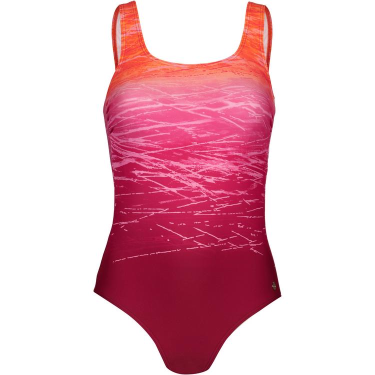 Lascana Lascana Batik Badeanzug Damen - orange-berry print - 0 | SportScheck