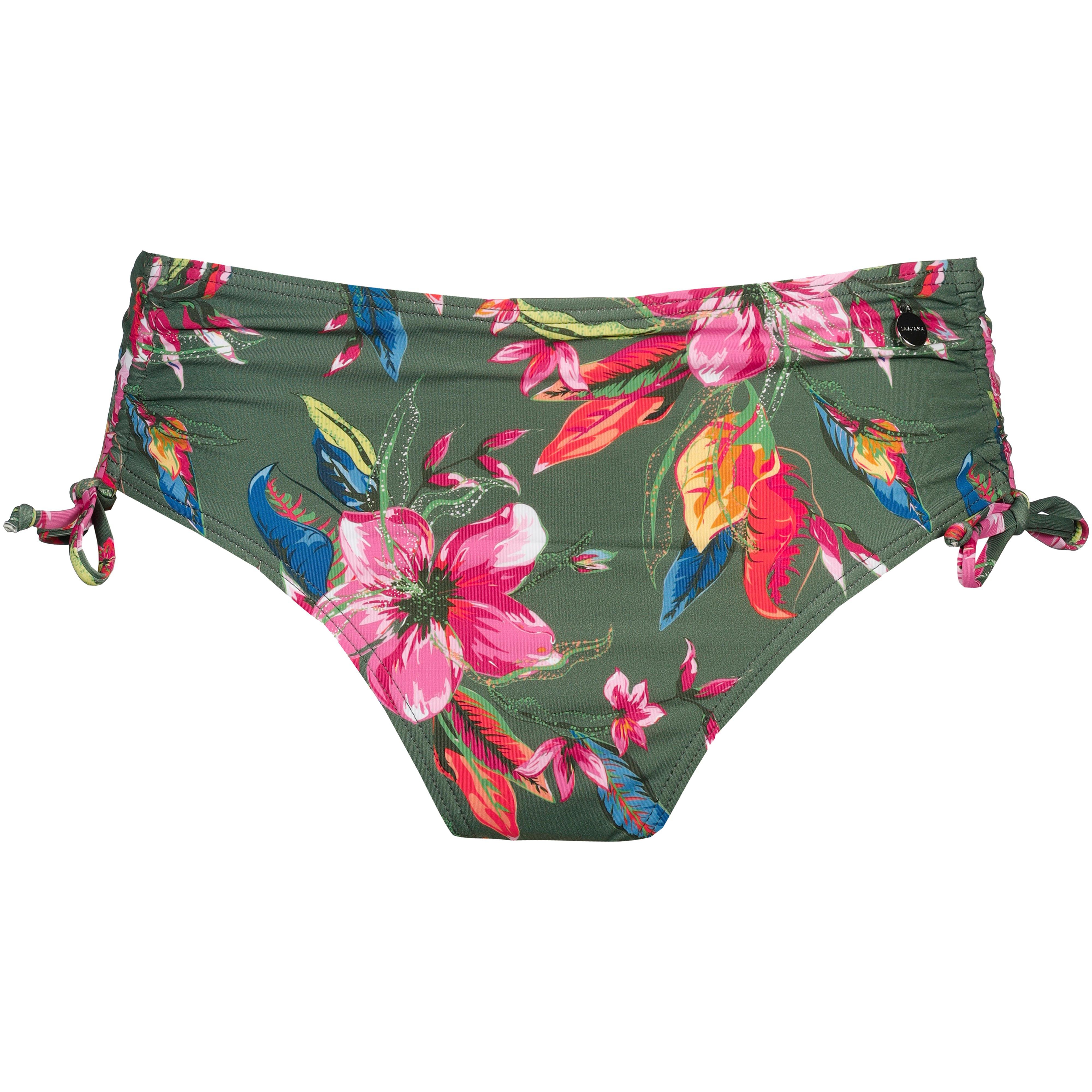 Lascana Bikini Hose Slip Blumen-Print Polyamid-Elastan Gruen