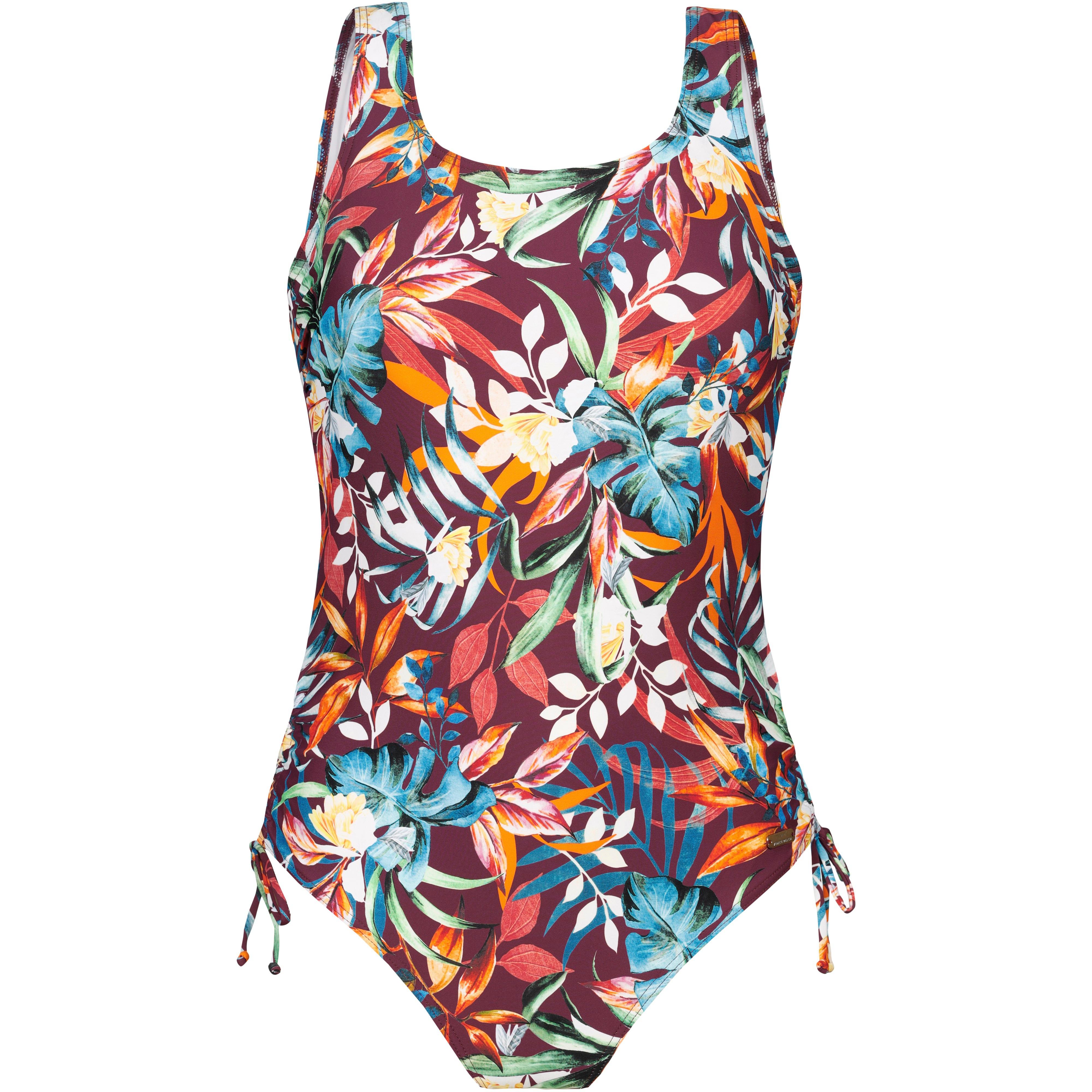 VENICE BEACH Badeanzug Allover-Print Polyamid-Elastan Rot