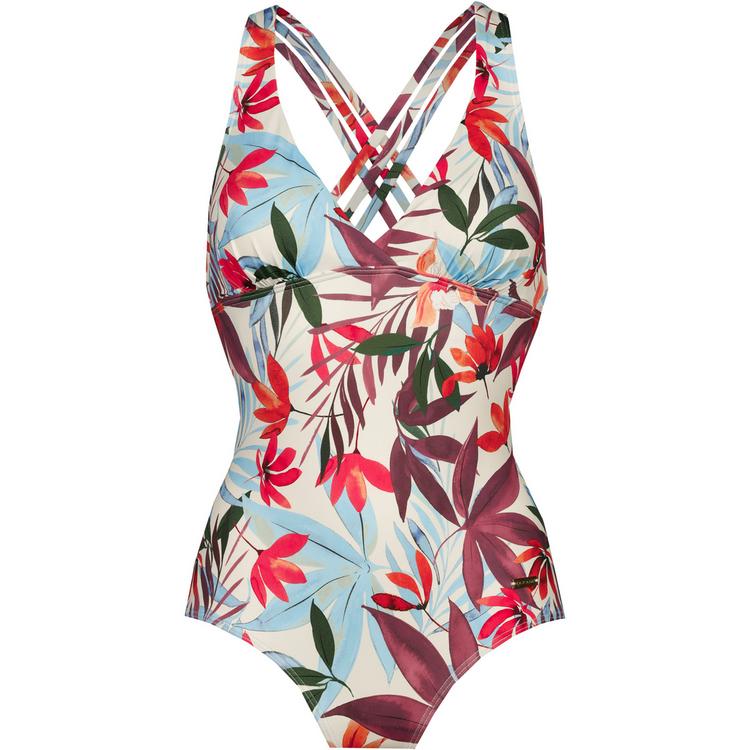 Lascana Lascana Badeanzug Badeanzug Damen - creme print - 0 | SportScheck