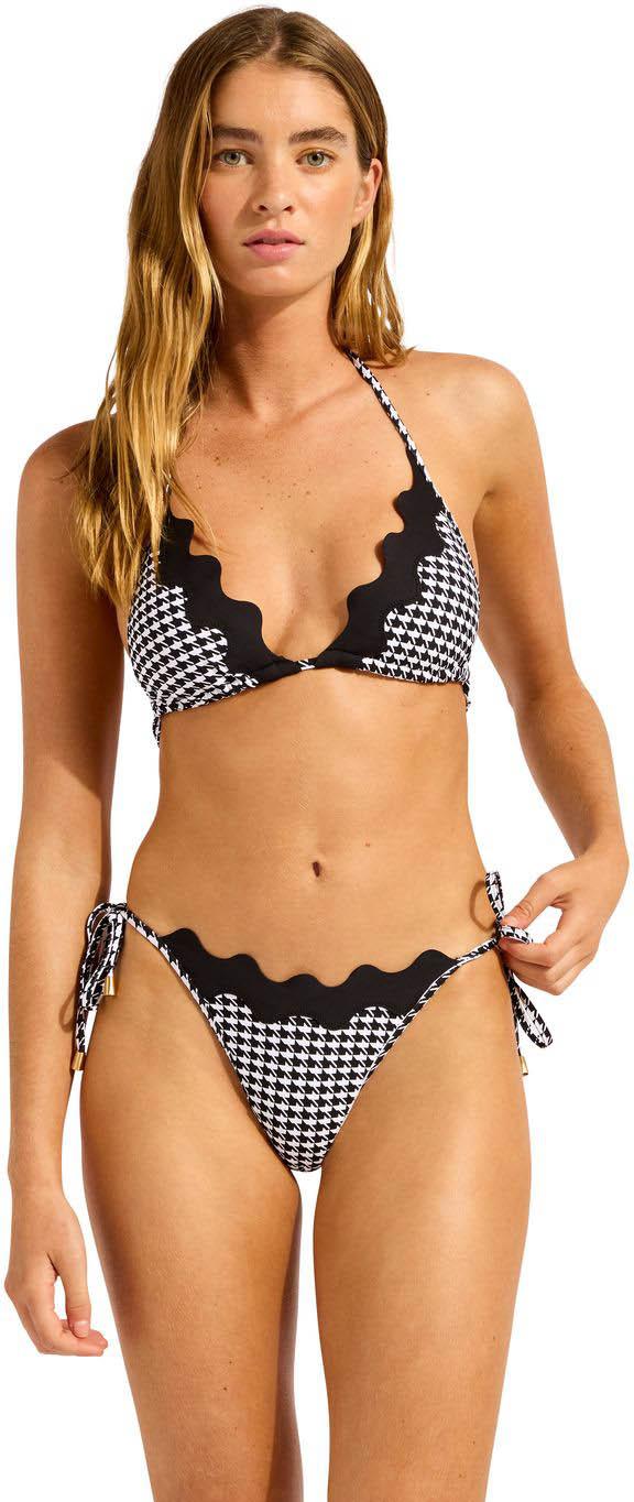 Thumbnail - Seafolly GiaCheck Ric Rac Tie Side Rio Bikini Hose Damen