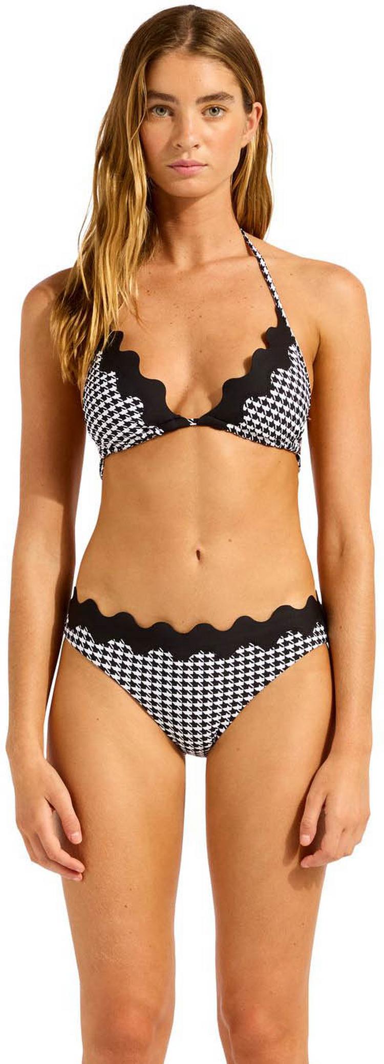 Seafolly Seafolly GiaCheck Ric Rac Slide Tri Bikini Oberteil Damen - black - 0 | SportScheck