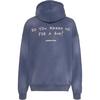 Another Cotton Lab Wanna Go Washed Hoodie - blue