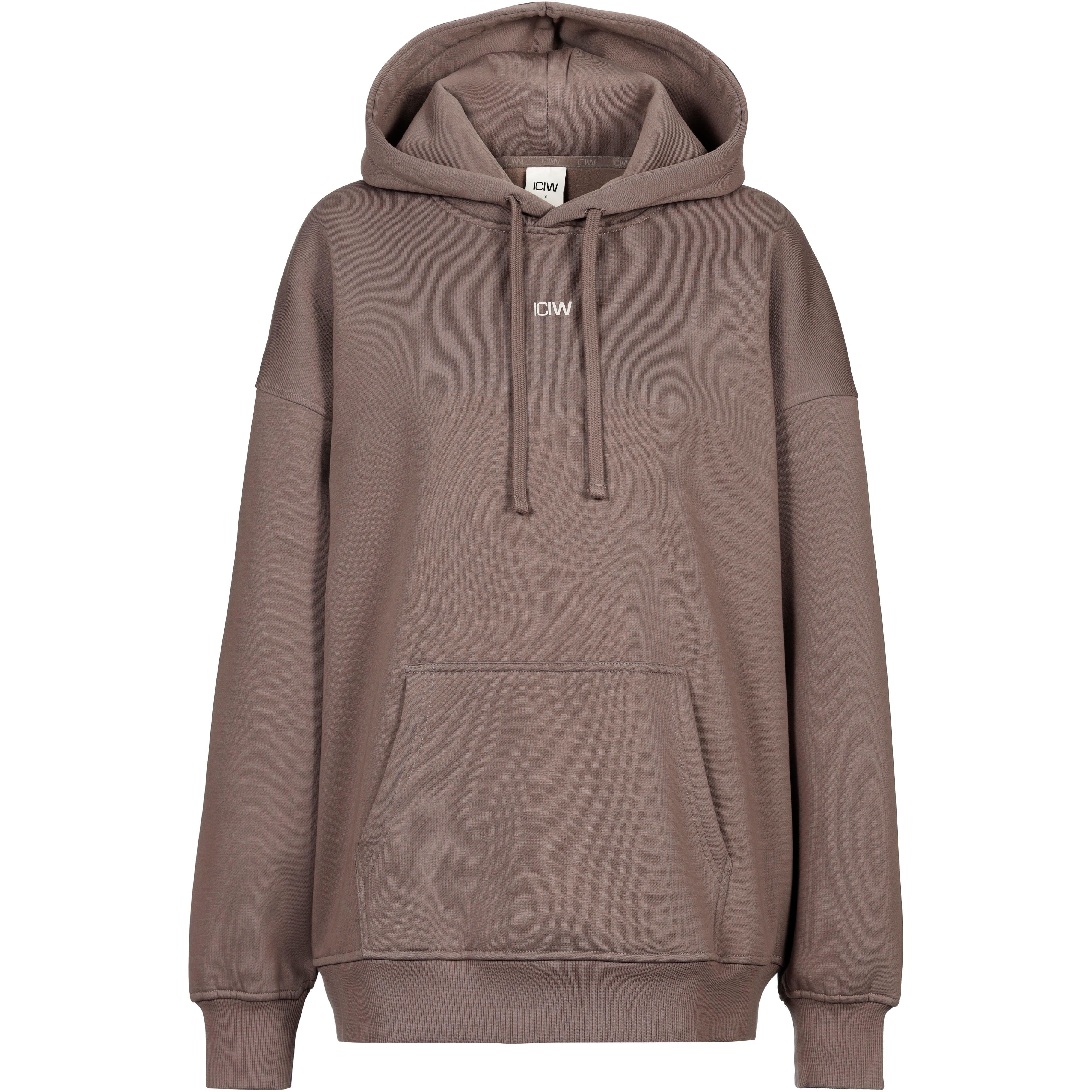 ICANIWILL Everyday Hoodie Loopback Print Baumwolle‑Polyester Grau