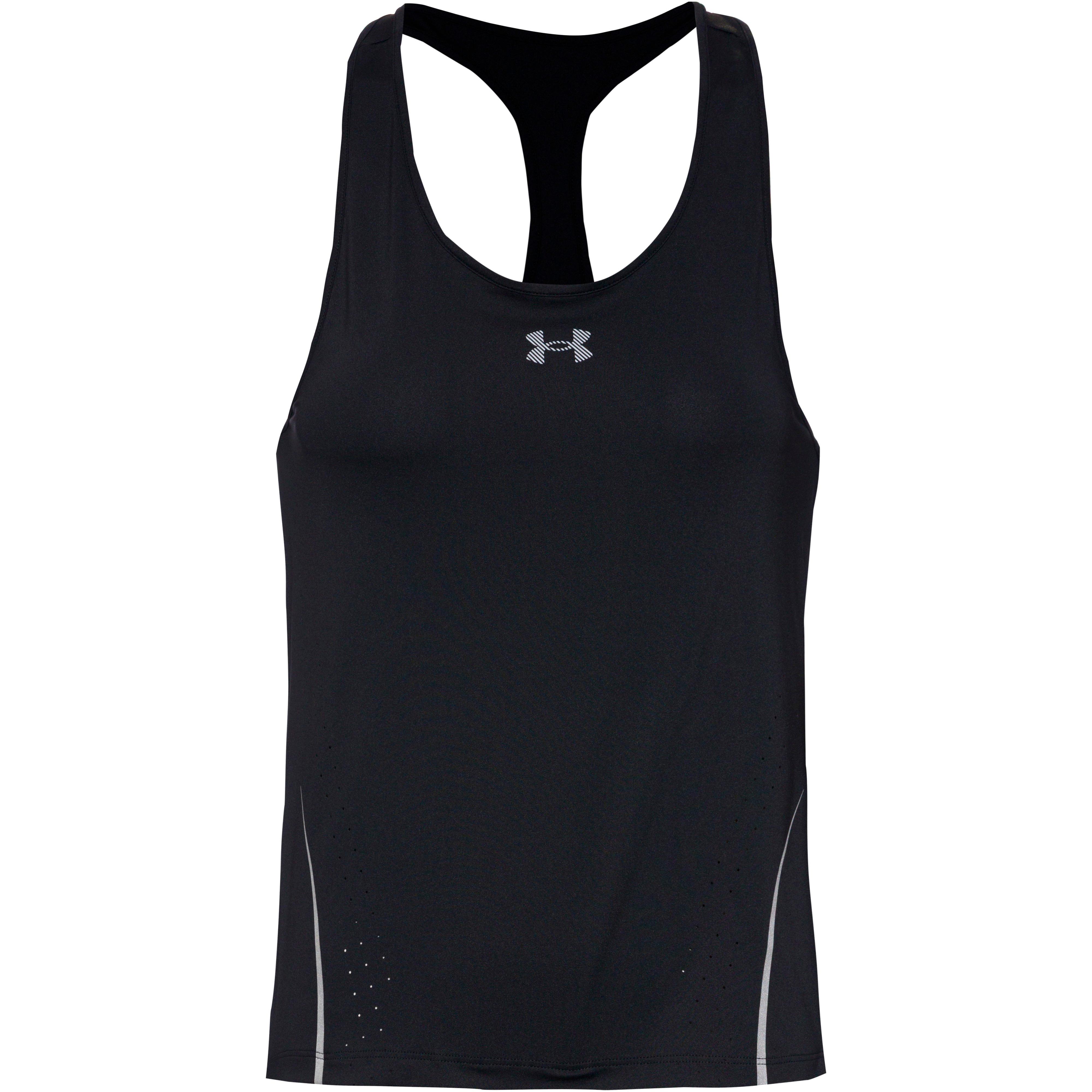 Under Armour Funktionstank Iso-Chill Ringerrücken Rundhalsausschnitt Nylon-Elastan Schwarz