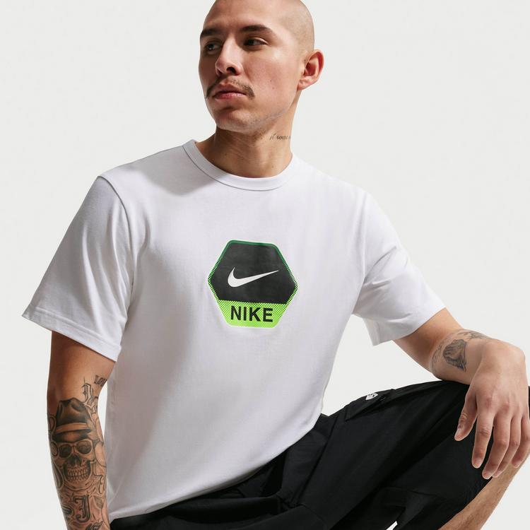 Nike Nike T-Shirt Herren - white-electric green - 2 | SportScheck