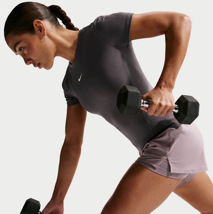 Nike Nike One Funktionsshirt Damen - thunder grey-white - 4 | SportScheck