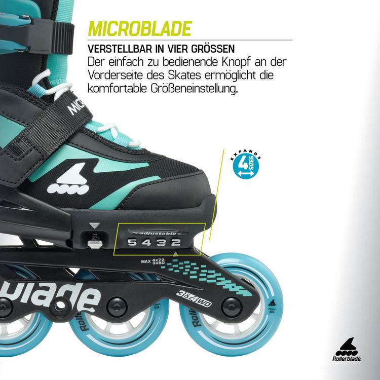 ROLLERBLADE ROLLERBLADE Microbalde Inline-Skates Kinder - nk schwarz-hellblau - 5 | SportScheck
