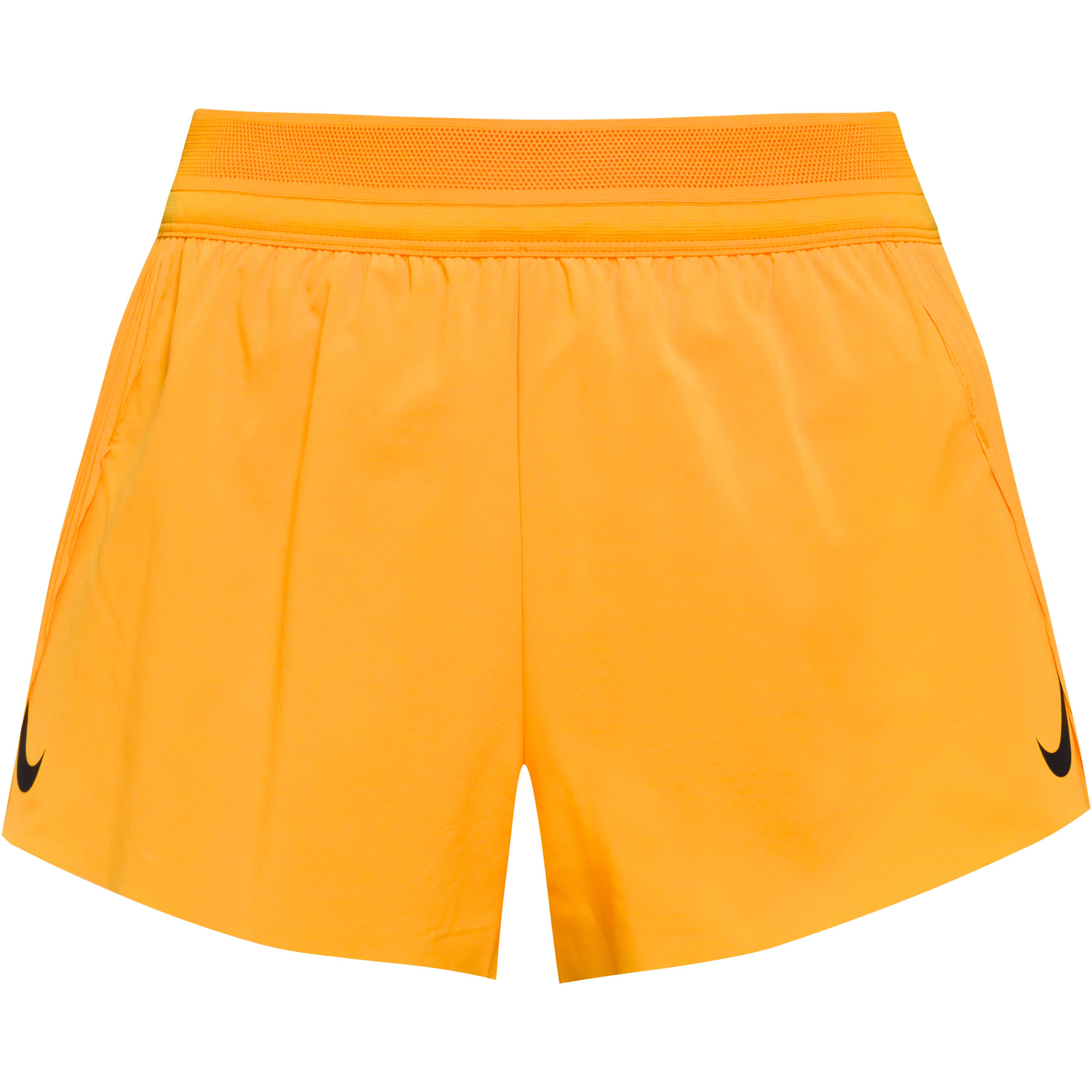 Nike Laufshorts ARSWFT DFADV Kurzschlitz Polyester-Elastan Orange