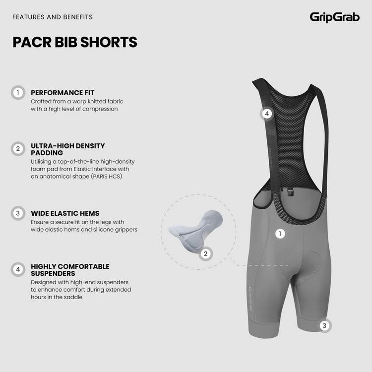 GripGrab GripGrab PACR Bibtights Herren - grey - 5 | SportScheck